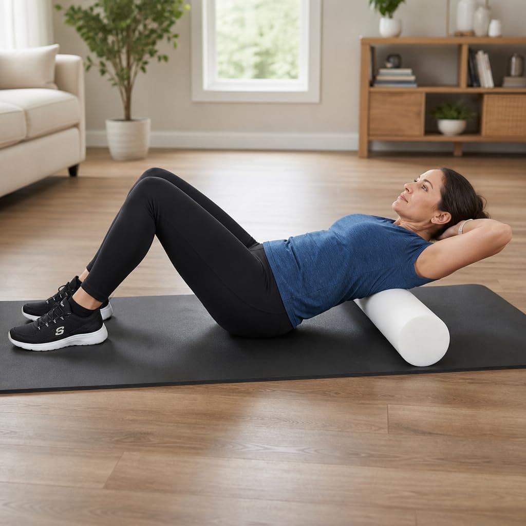 Healthy You Medium/Firm White PE Foam Roller (36" Full – Bild 8