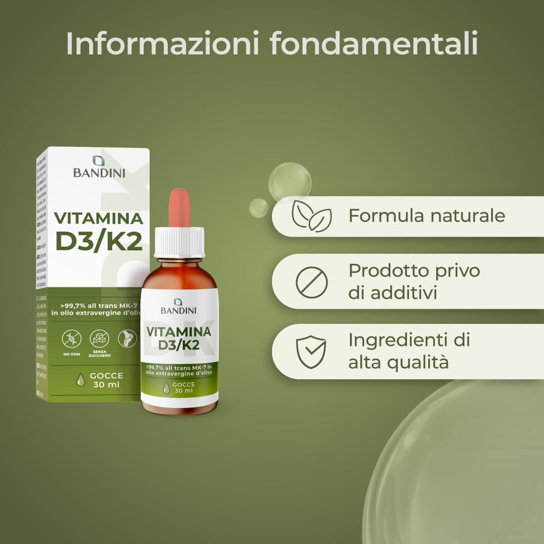 Bandini ® Vitamine D3 K2 Gouttes 1000 UI à Forte Dose – Bild 6