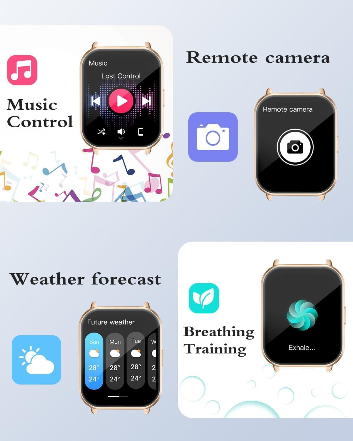 RUIMEN Montre Connectée Femme Appel Bluetooth Lecteur de – Bild 7