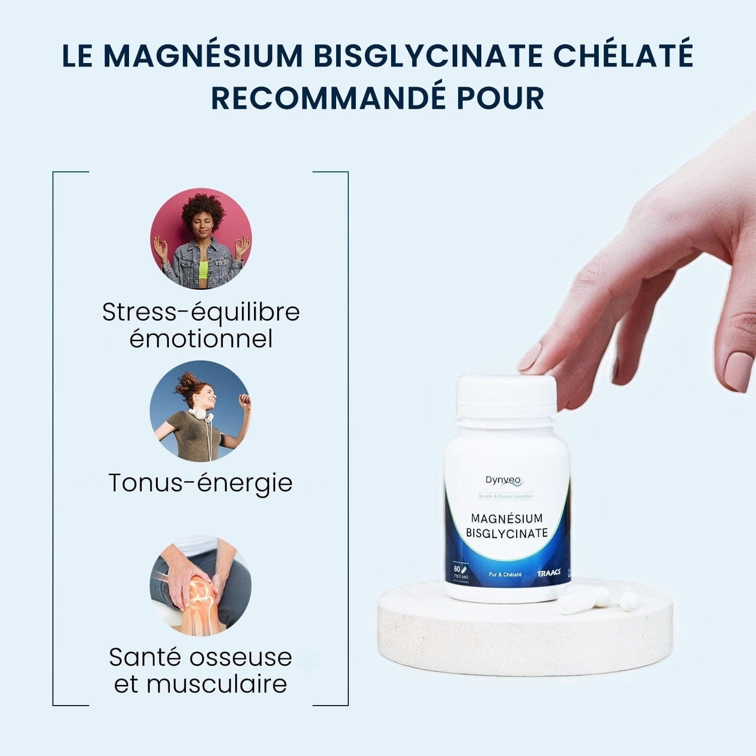 Dynveo Magnésium Bisglycinate Chélaté 100% Pur - 60 G – Bild 2