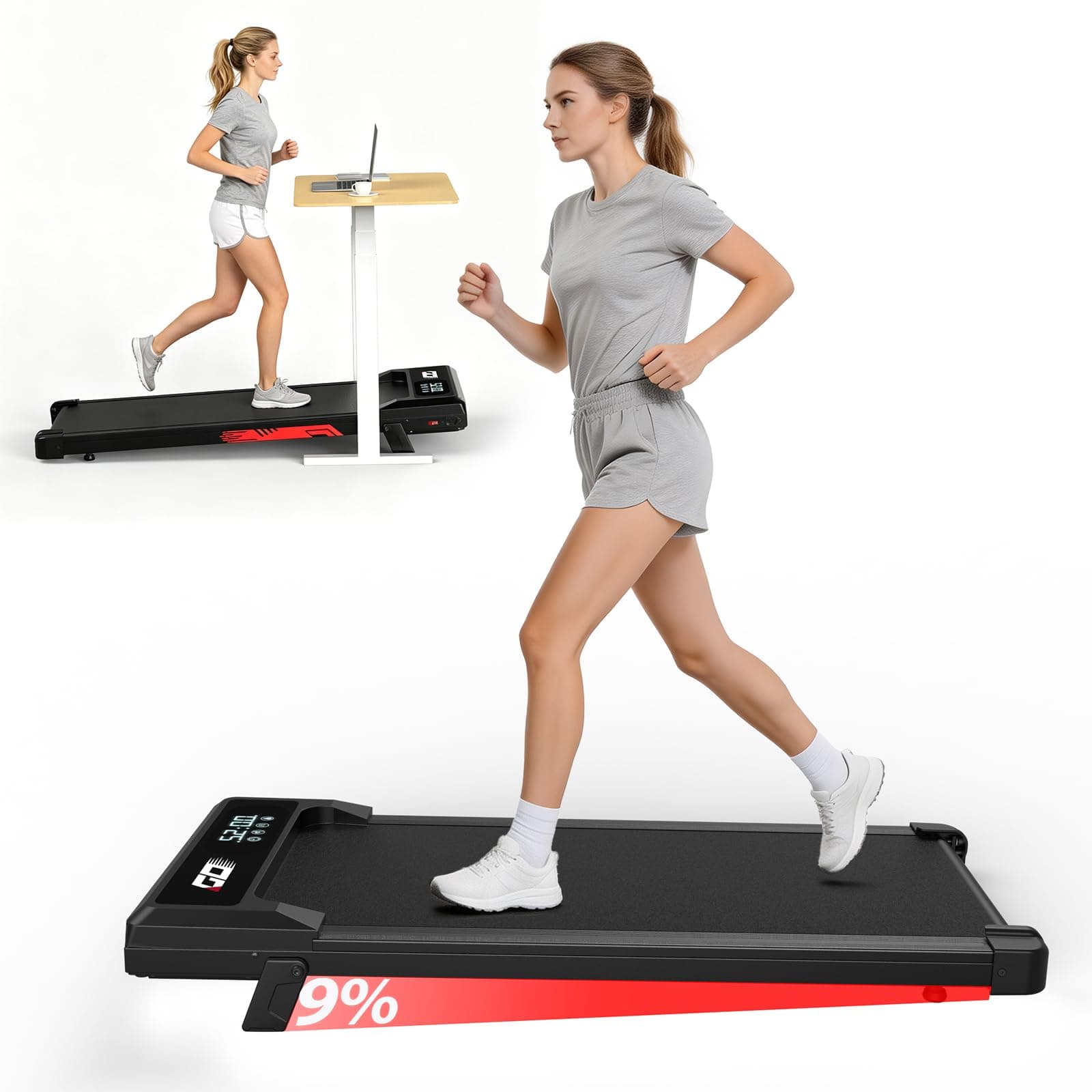 ApexPrime Sports Laufband klappbar elektrisch mit 9% Steigung