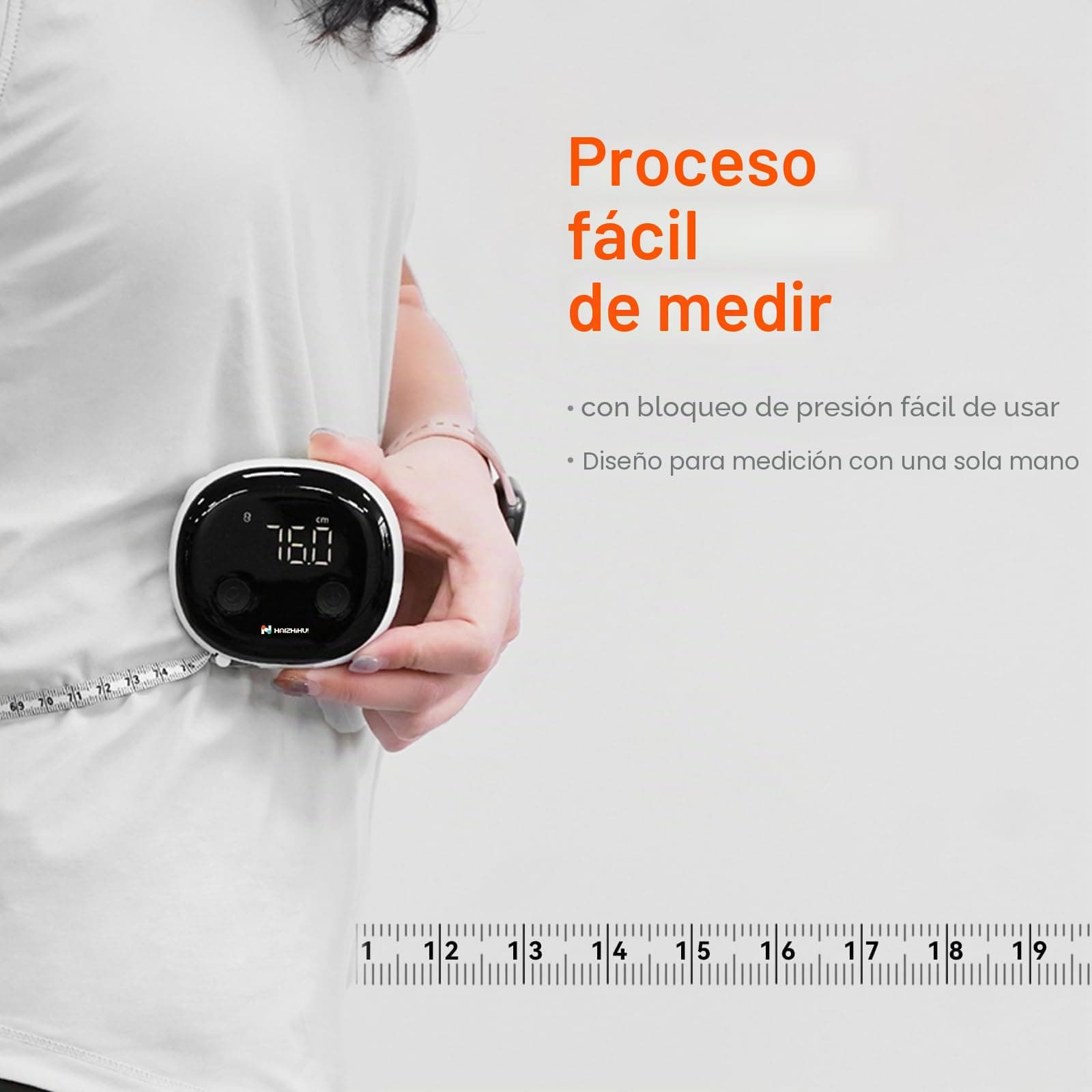 SUNHAIXIA Fitdays Smartes Körpermaßband mit Bluetooth & LED-Bildschirm – Bild 2