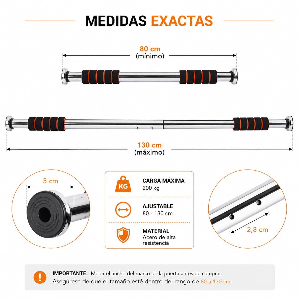 CABLEPELADO Barra dominadas para entrenamiento de fuerza – Bild 2