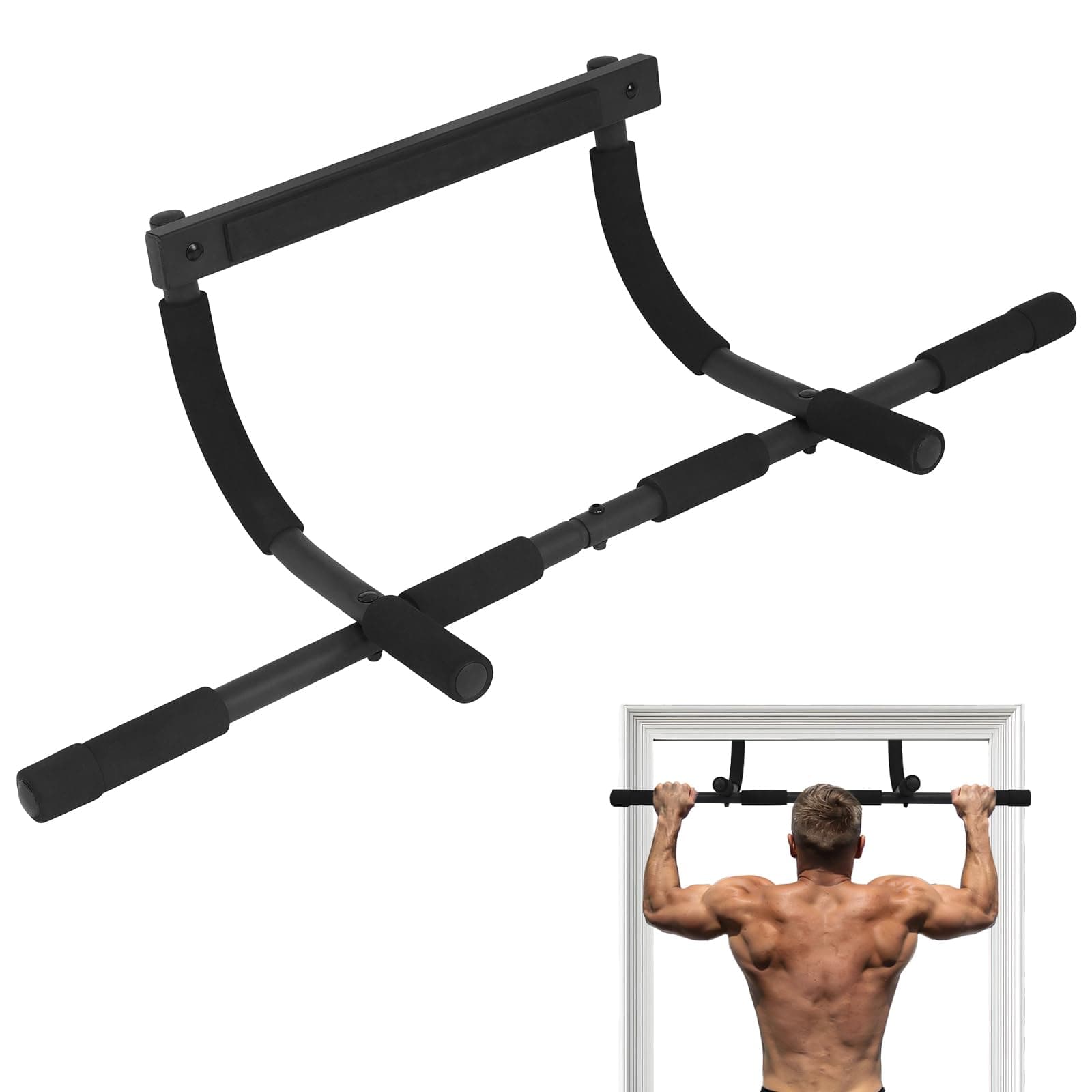 ALLINLIFE ALLINLIFE Barra de Dominadas Puerta Ajustable 60-100cm