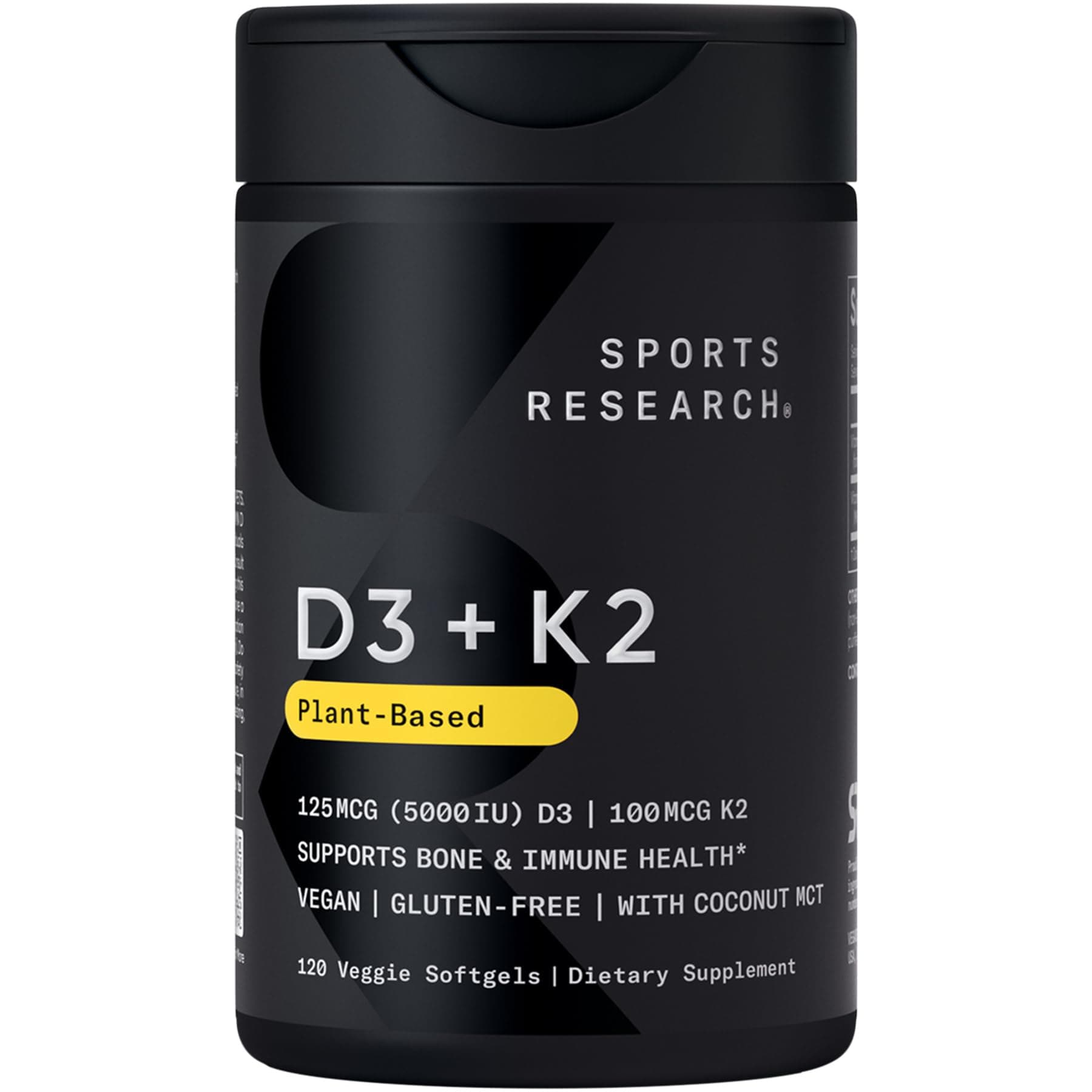 Sports Research Vitamin D3 with K2 Softgels