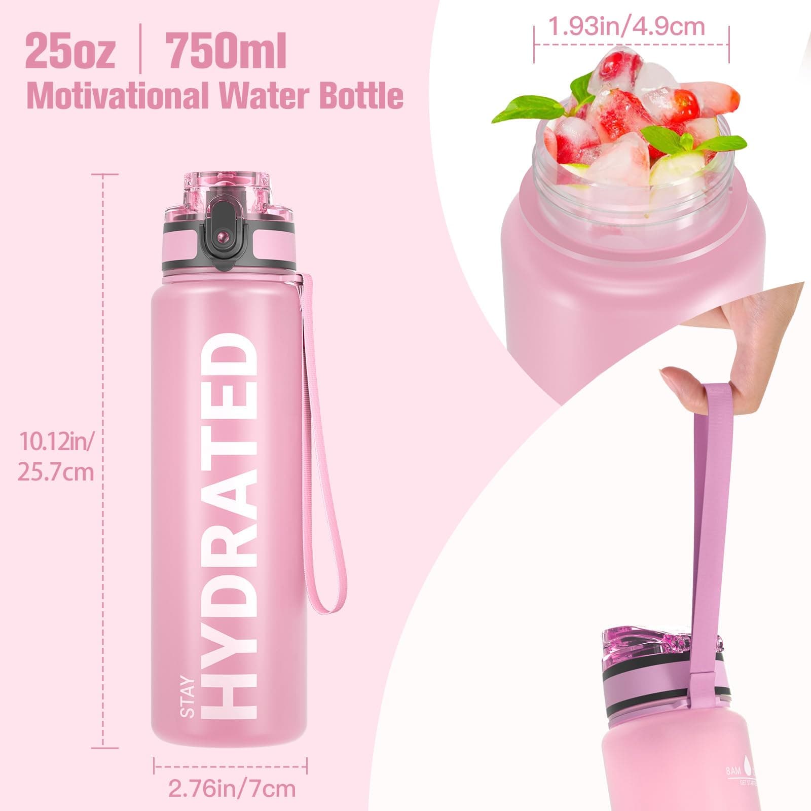 Sahara Sailor Trinkflasche, Sport Trinkflasche, [BPA-frei Tritan] 1L – Bild 7