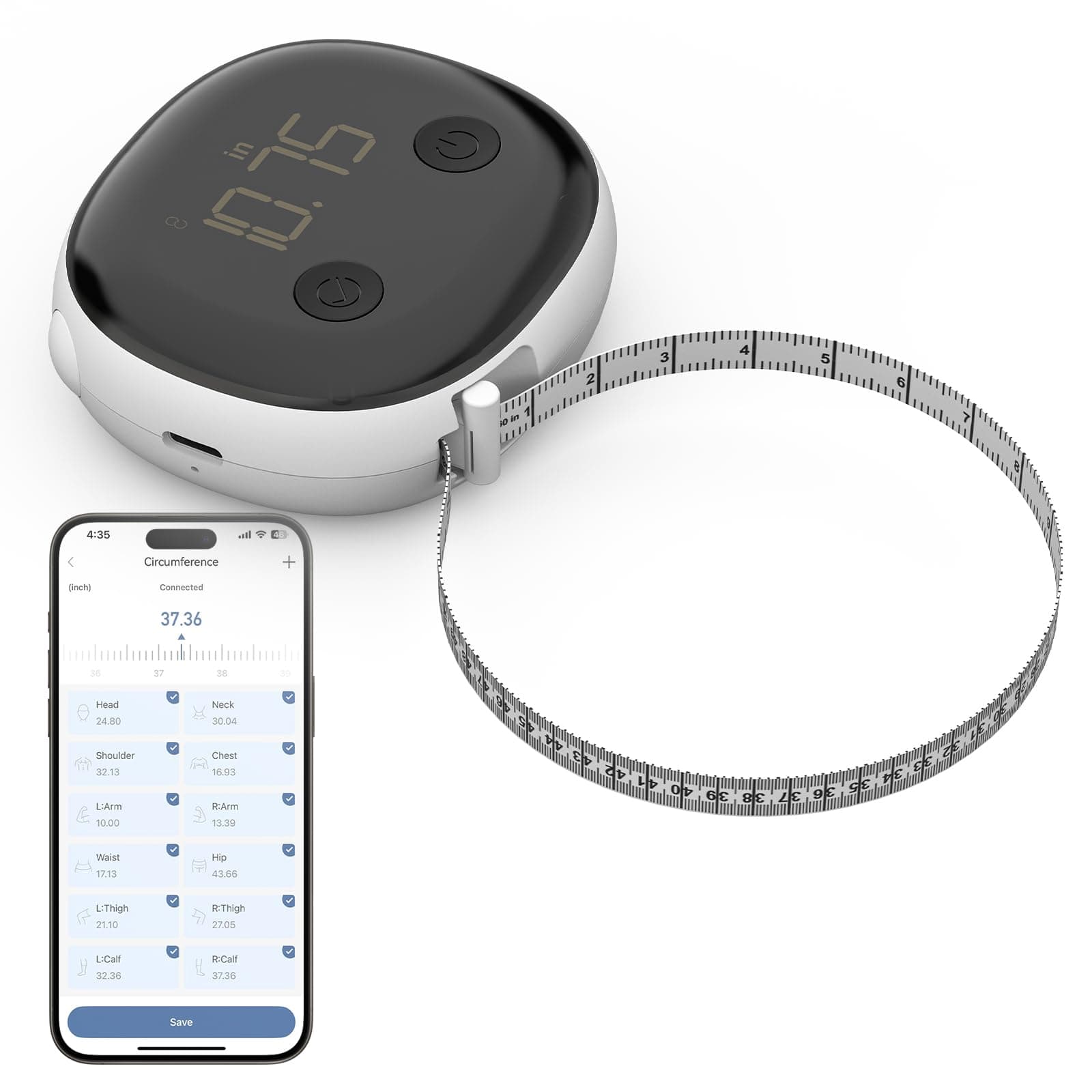 Healthkeep Maßband Körper Smart Körpermassband