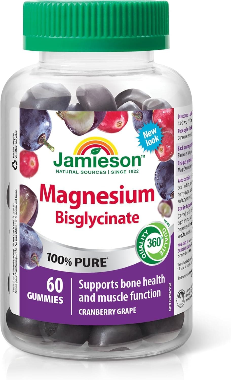 Jamieson Laboratories Jamieson 100% Pure Magnesium Bisglycinate 20 mg