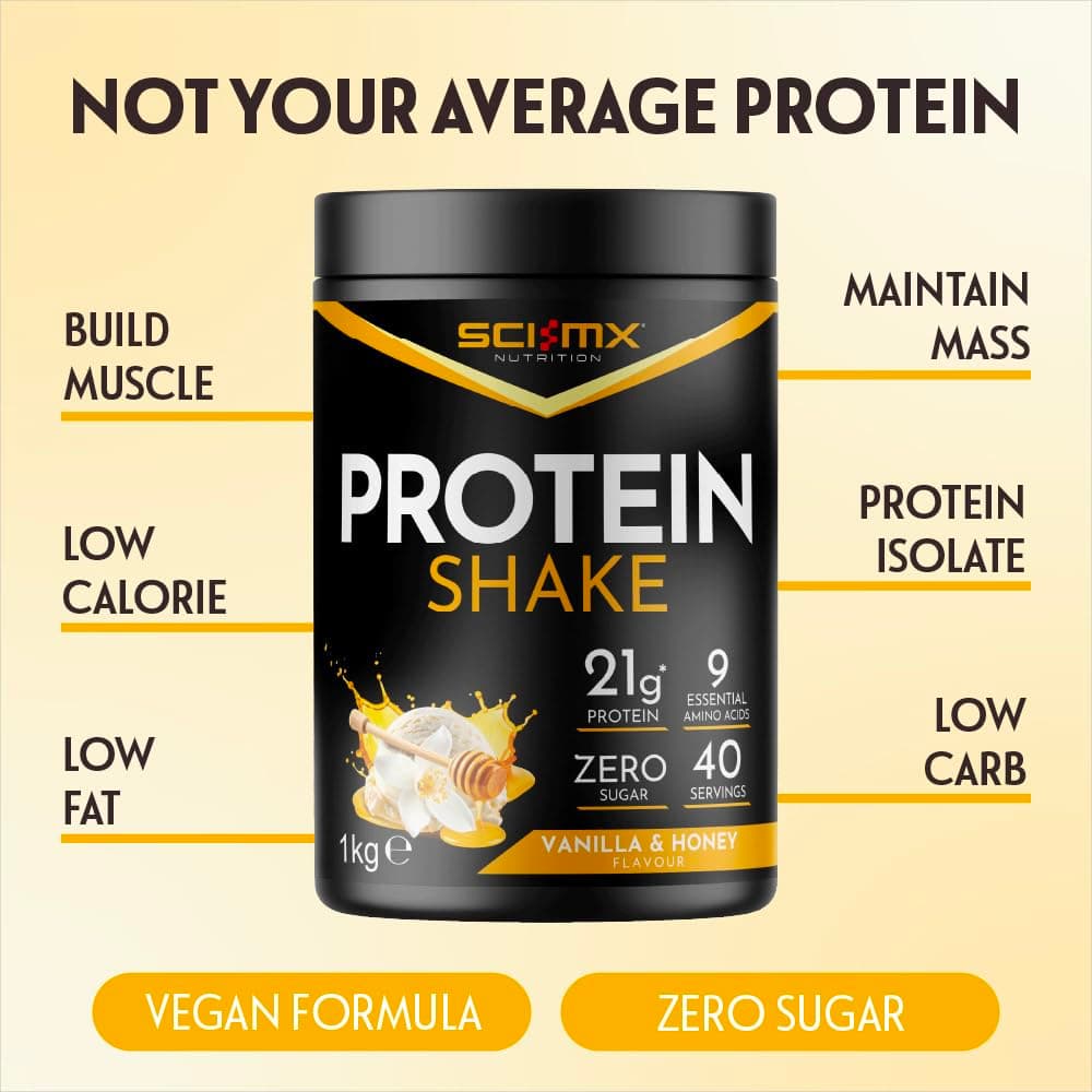 SCI-MX Protein Shake • Vanilla + Honey Flavour • 1kg – Bild 2