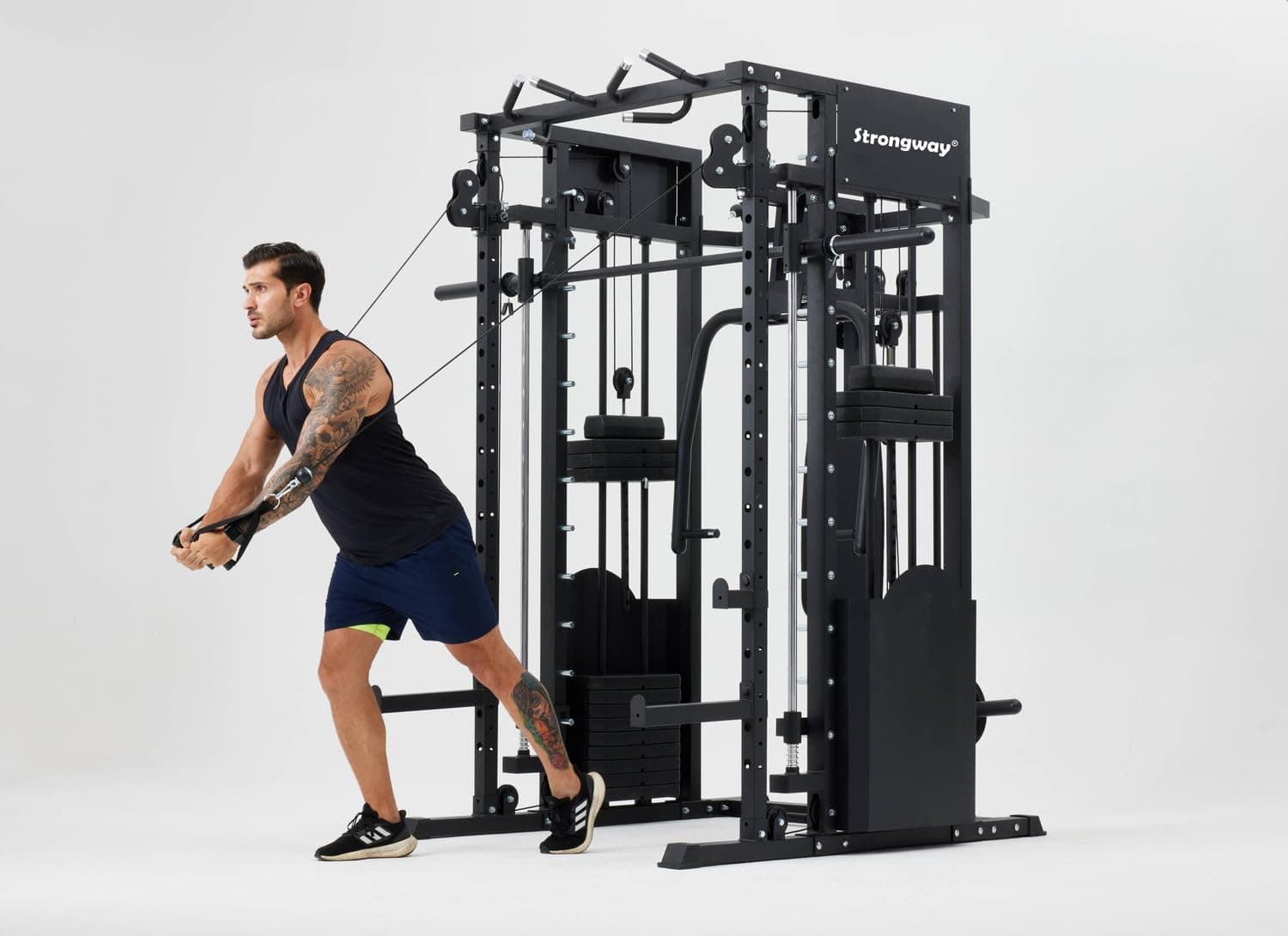 Strongway Multi Gym Smith Machine with Weights 177KG – Bild 3