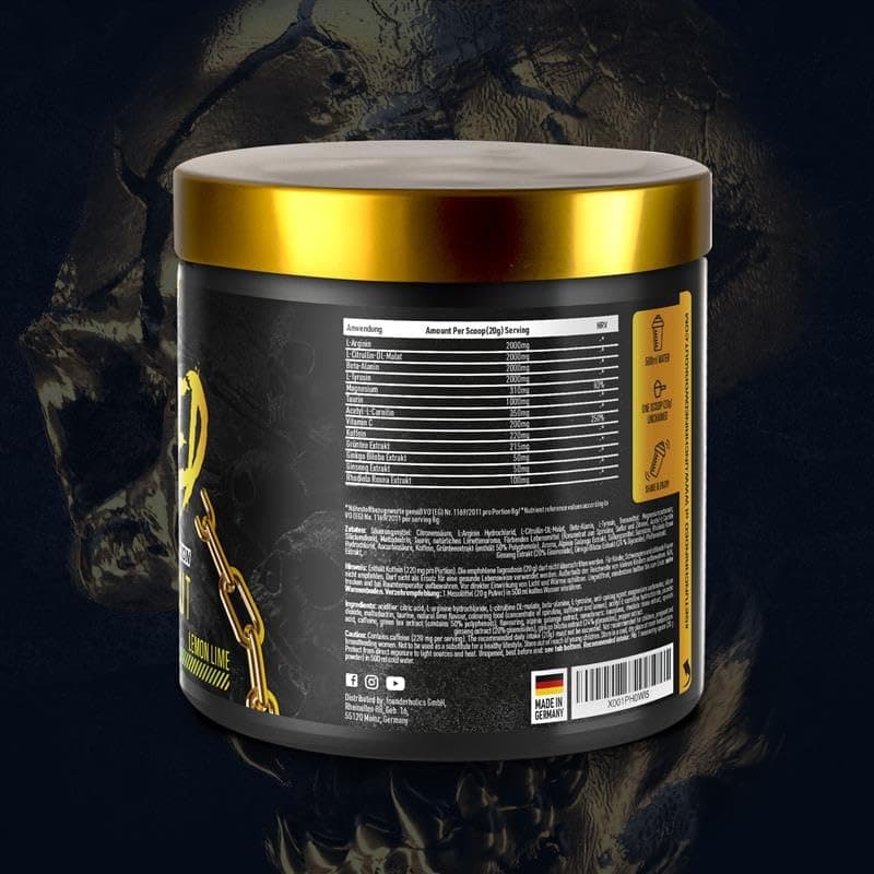 UNCHAINED Pre Workout Booster mit Koffein | 400 g – Bild 3