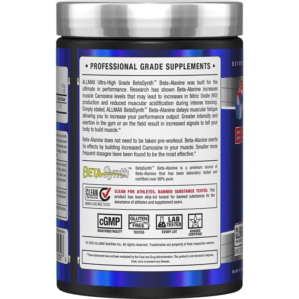 ALLMAX Nutrition Beta-Alanine Powder, Performance Enhancer for Strength & Endurance, 400g – Bild 2