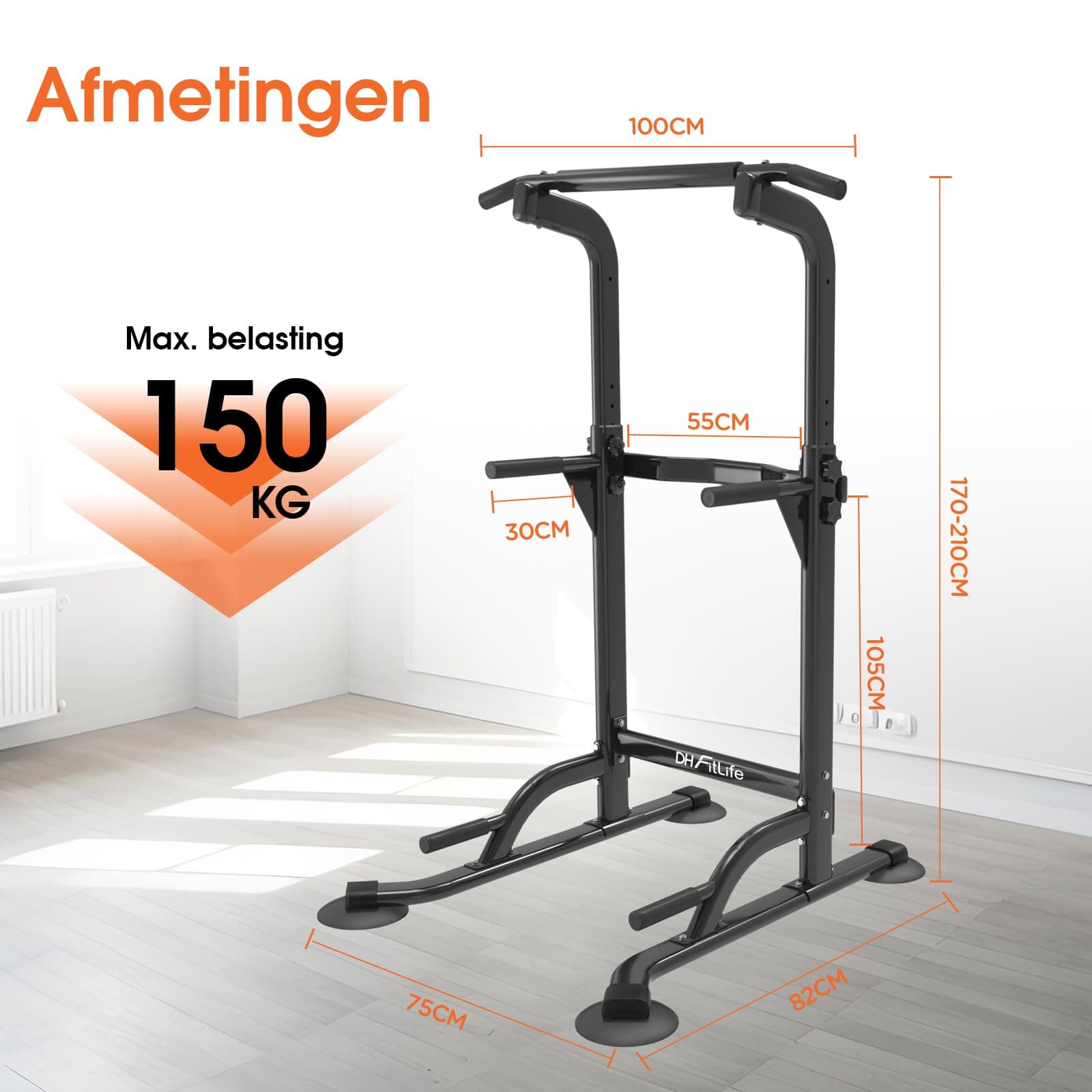 DH FitLife Power Tower Dip Station – Bild 7