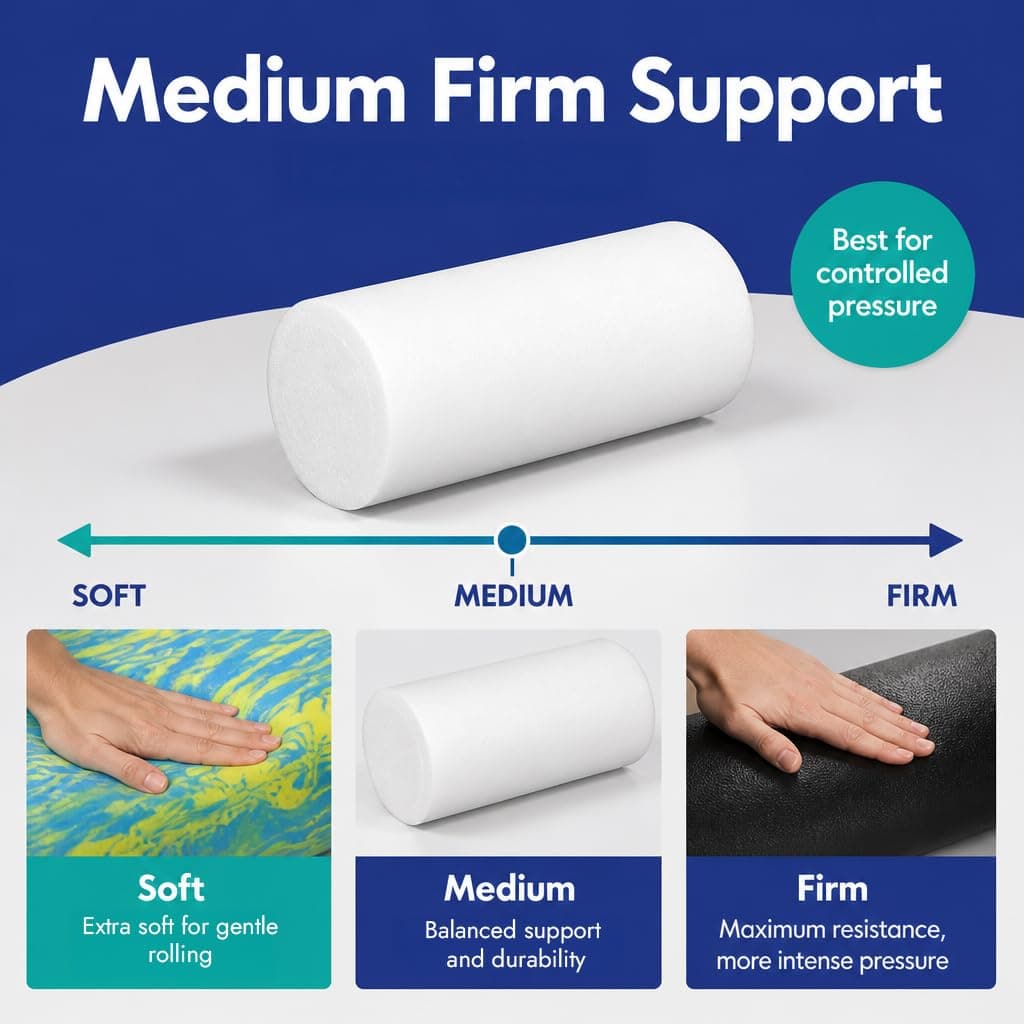 Healthy You Medium/Firm White PE Foam Roller (36" Full – Bild 5