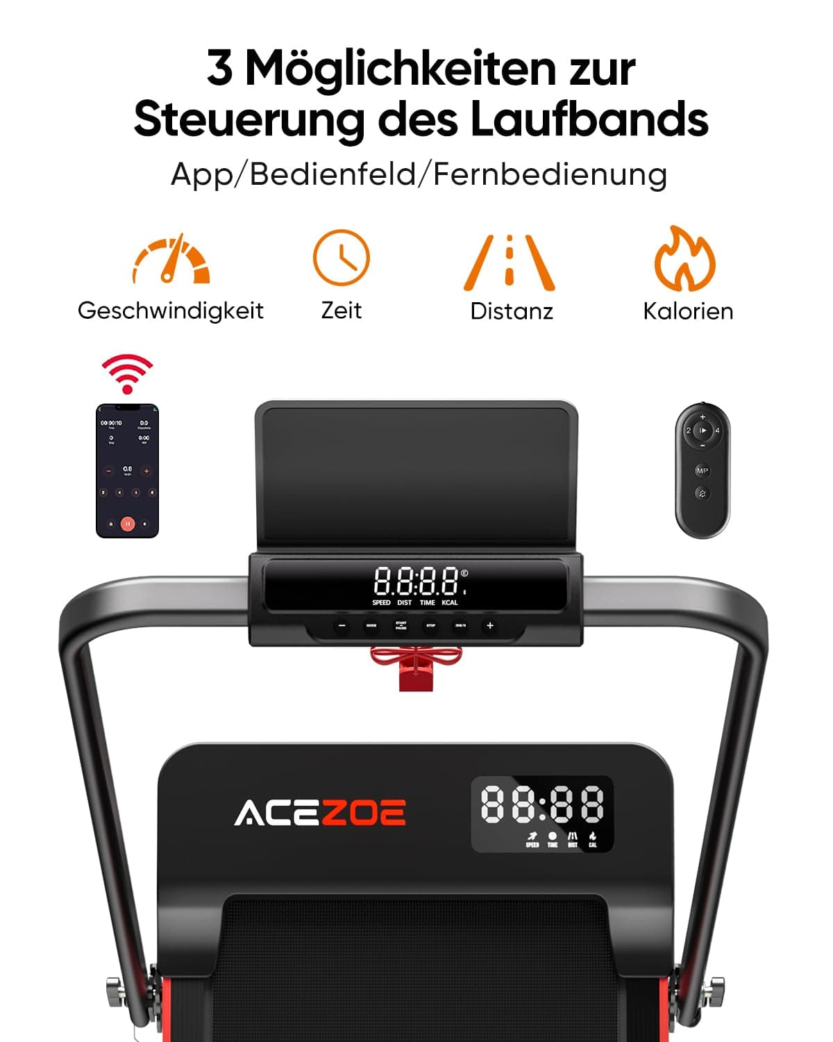 Acezoe 6 in 1 laufband für zuhause klappbar,Walking Pad mit – Bild 5