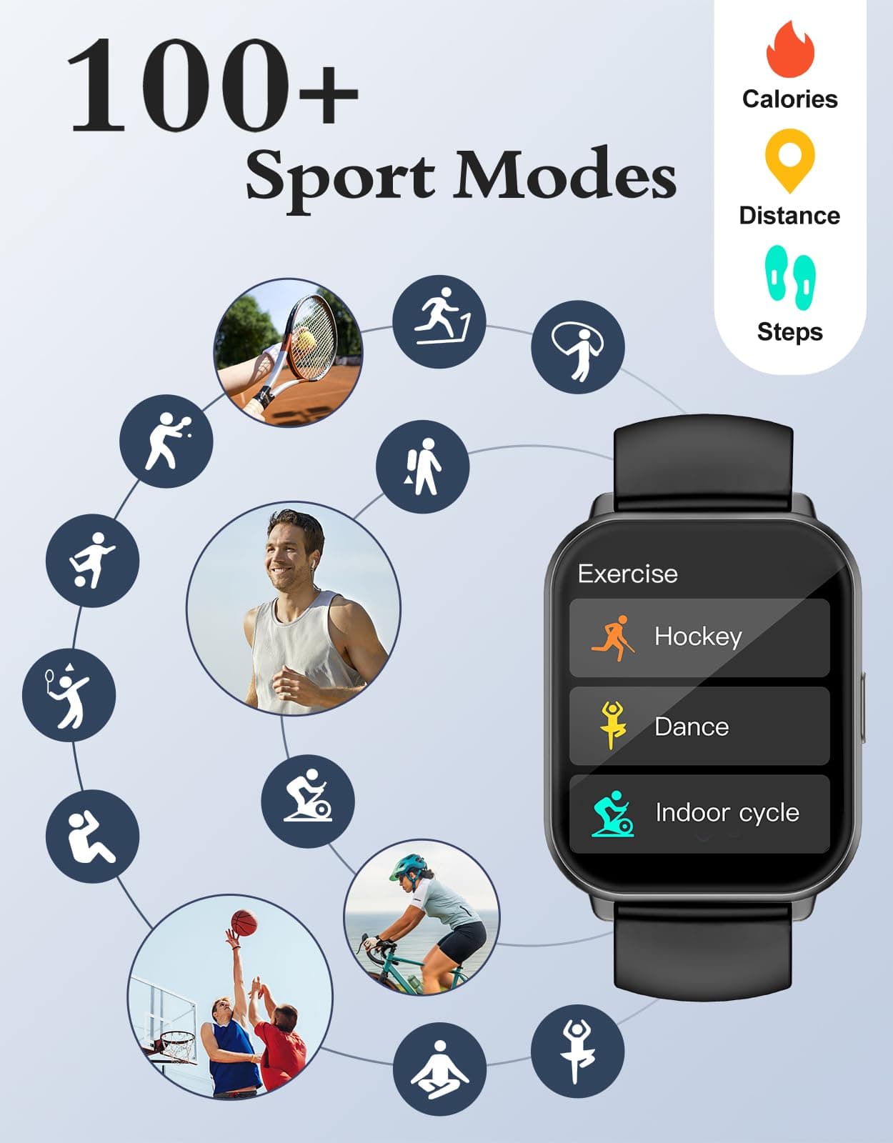 RUIMEN Montre Connectée Homme Femme avec Appel Bluetooth – Bild 3