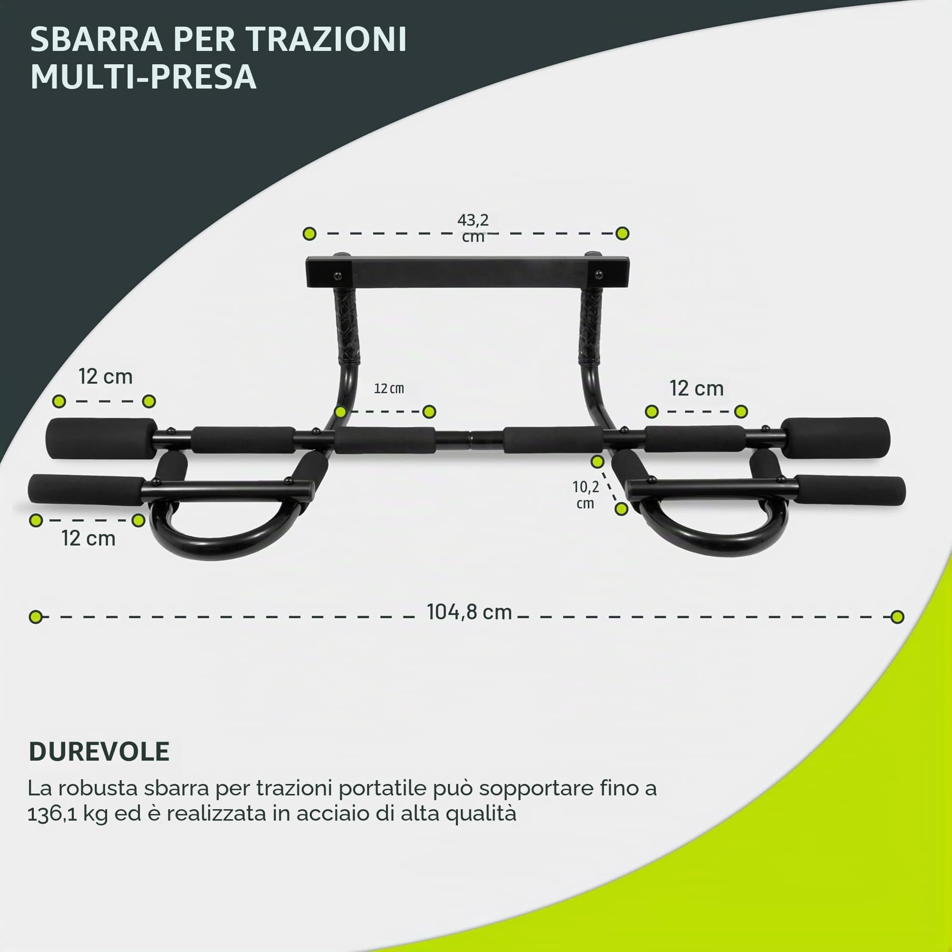 ProsourceFit Multi-Grip Chin-Up/Pull-Up Bar – Bild 3