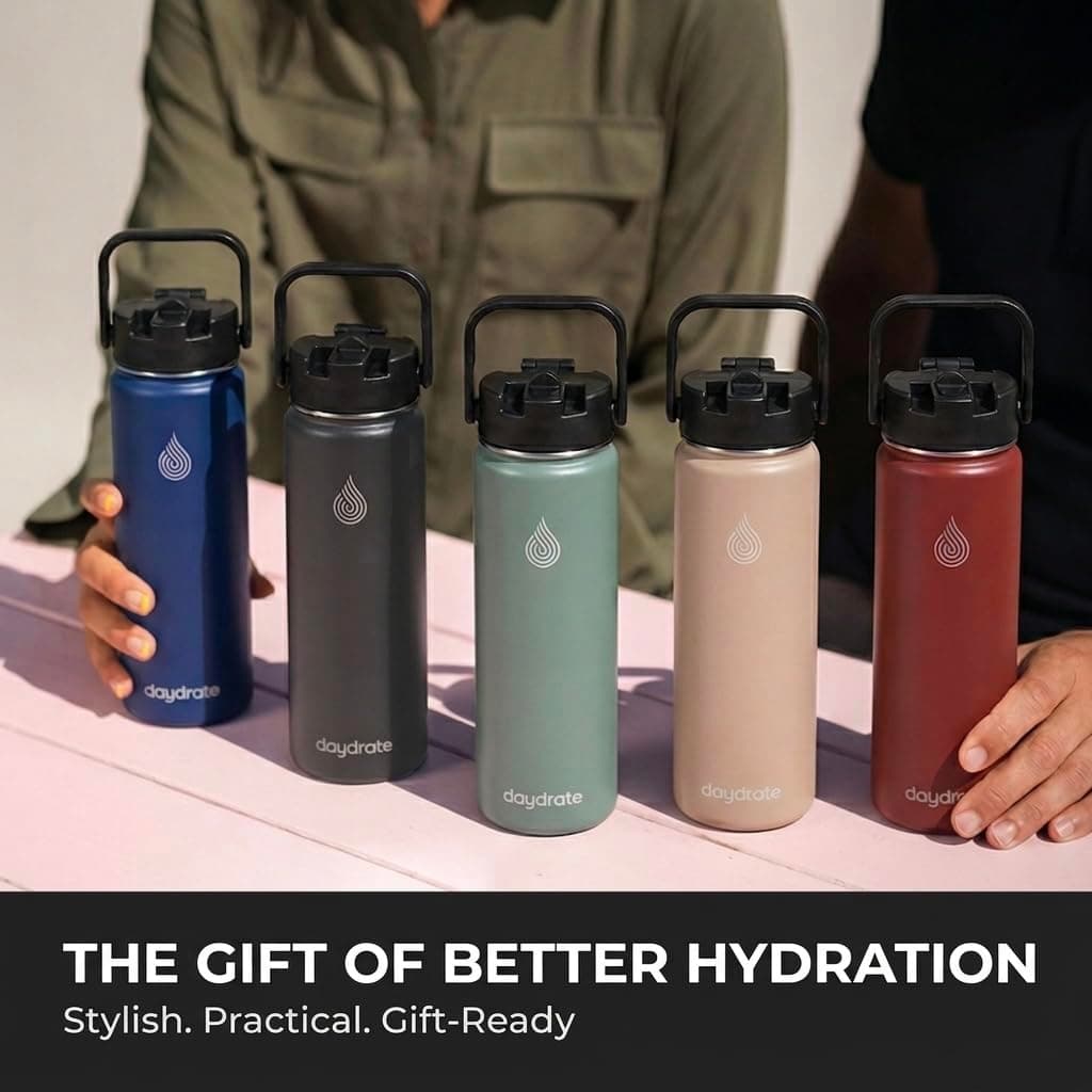 daydrate Insulated Metal Water Bottle with Straw 750ml – Bild 7