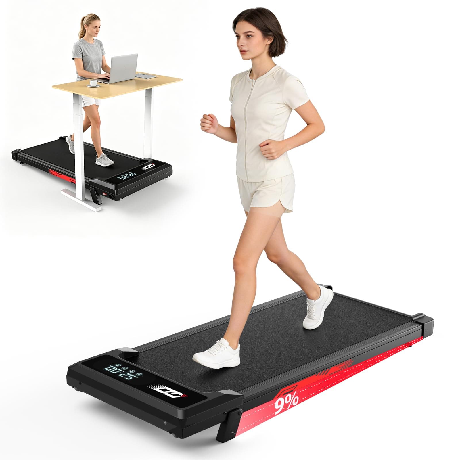 ApexPrime Sports Laufband klappbar elektrisch mit 9 % Steigung