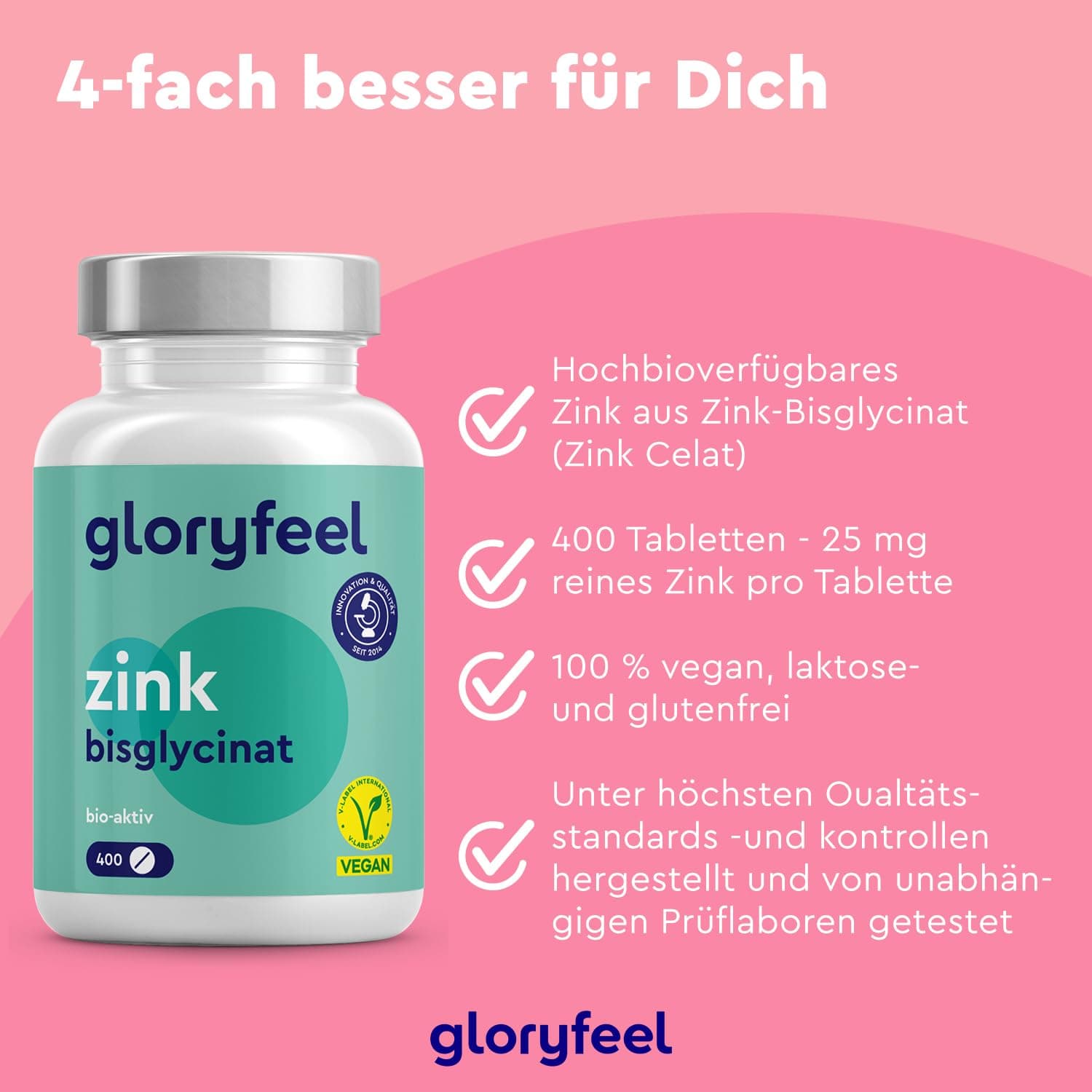 Gloryfeel Zinc 25mg – Bild 3