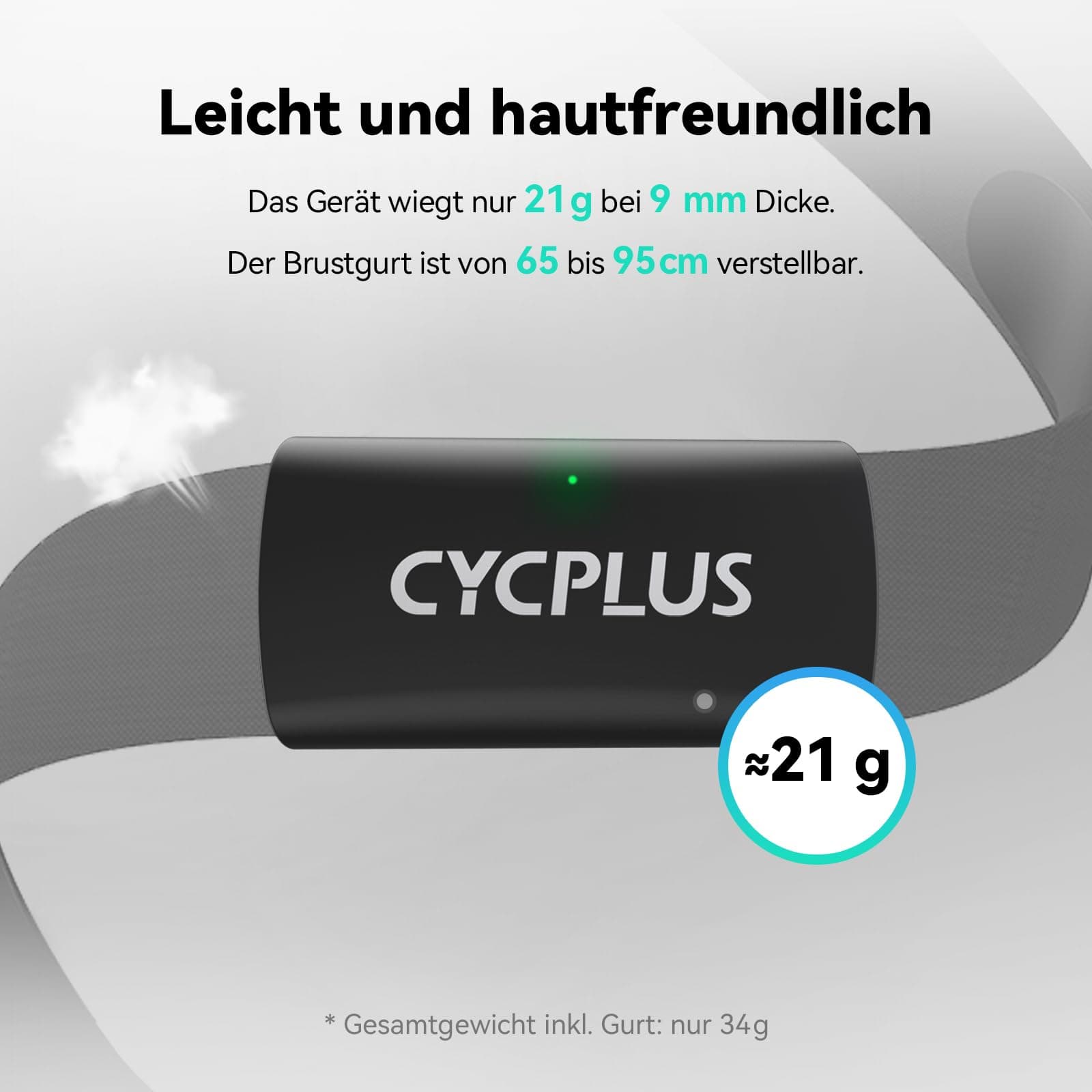 CYCPLUS H2Pro Brustgurt Herzfrequenzmesser – Bild 5