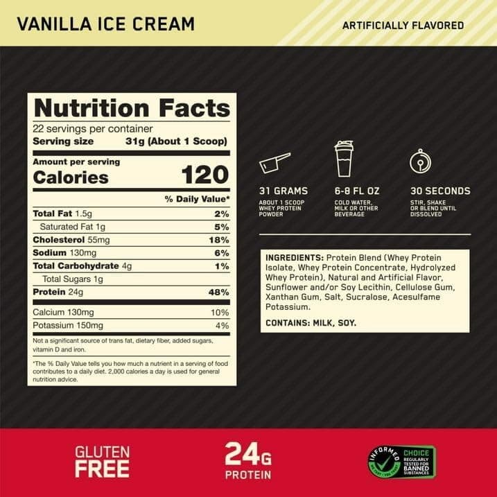 Optimum Nutrition Gold Standard 100% Whey Protein Powder – Bild 2