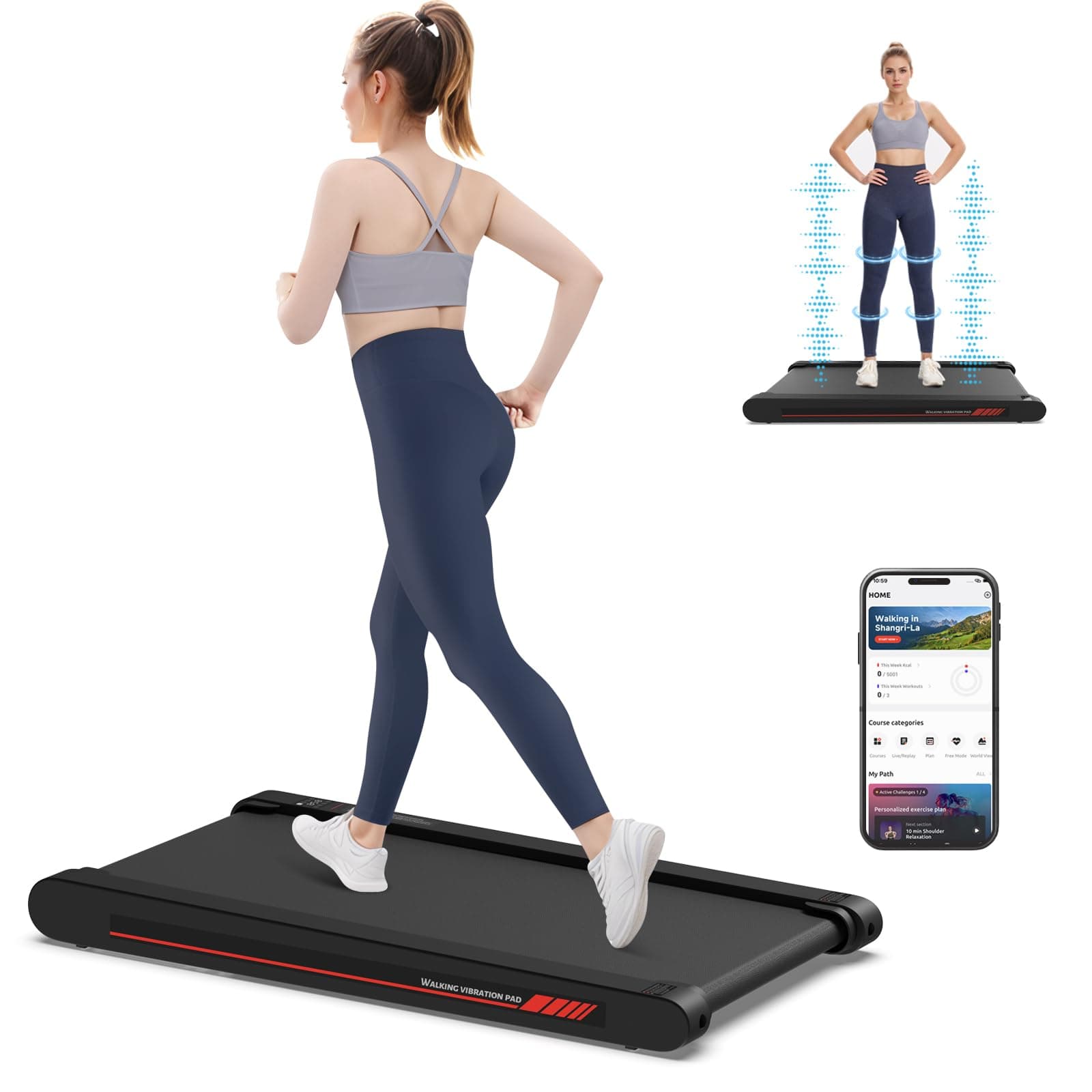 Sperax 4 in 1 Walking Vibration Pad Vibration 0.3-6km/h für