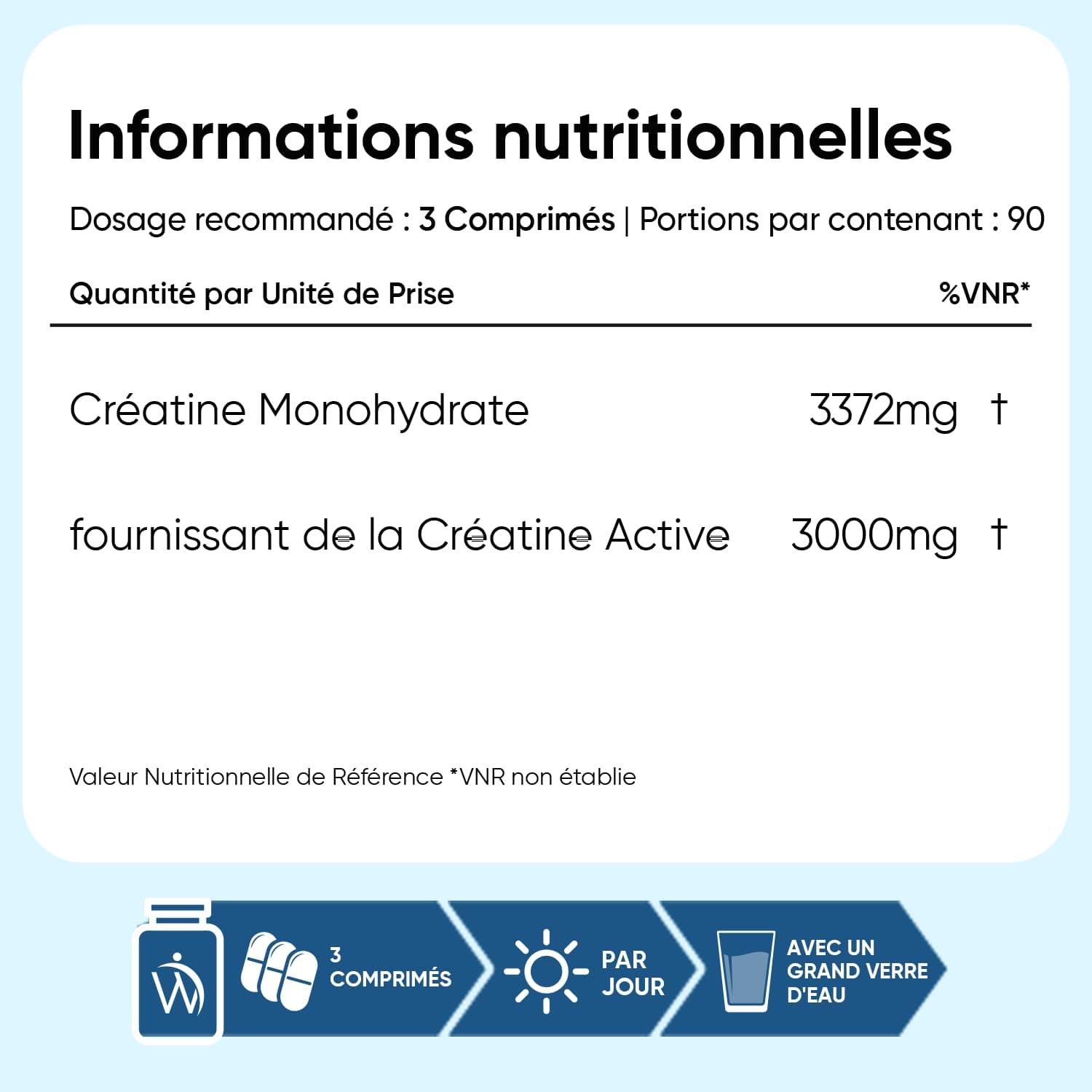 WeightWorld Creatine Monohydrate 270 comprimés Vegan – Bild 3