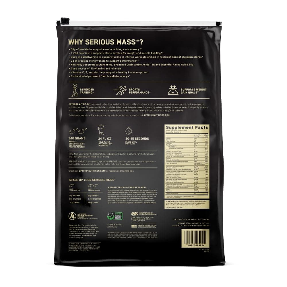 Optimum Nutrition Serious Mass Protein Powder High Calorie – Bild 8