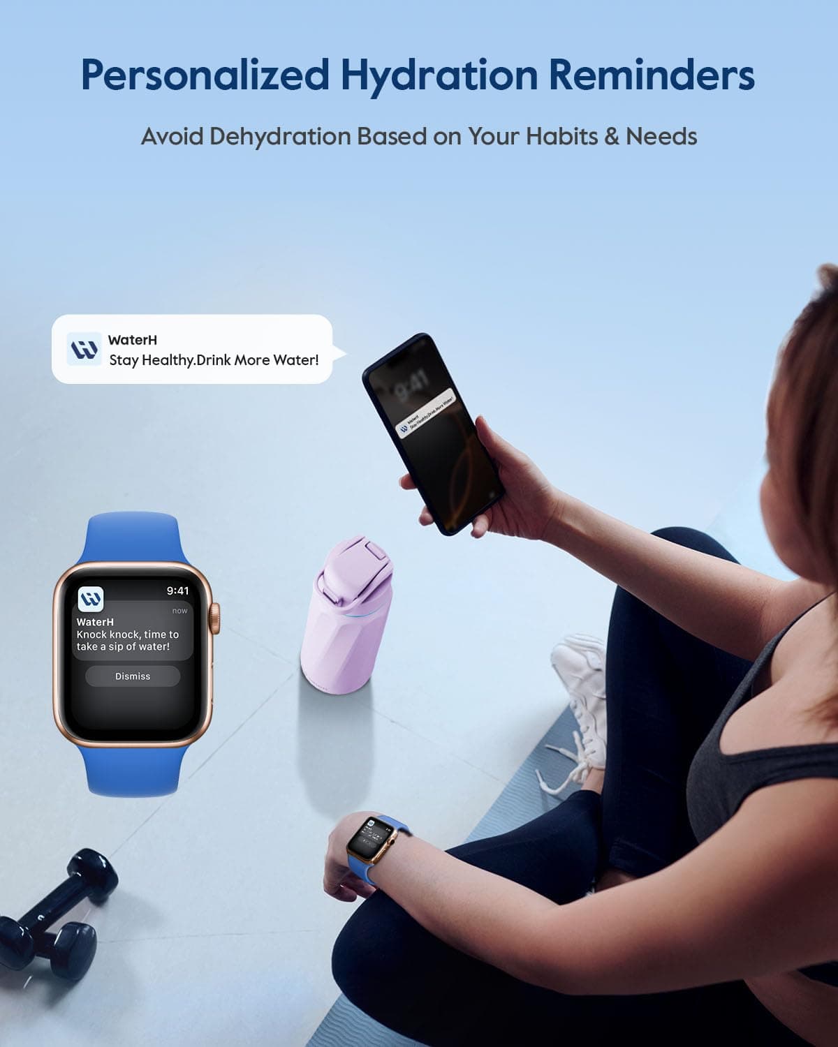 WATERH Boost Smart-Wasserflasche mit Erinnerung an Wasser – Bild 3