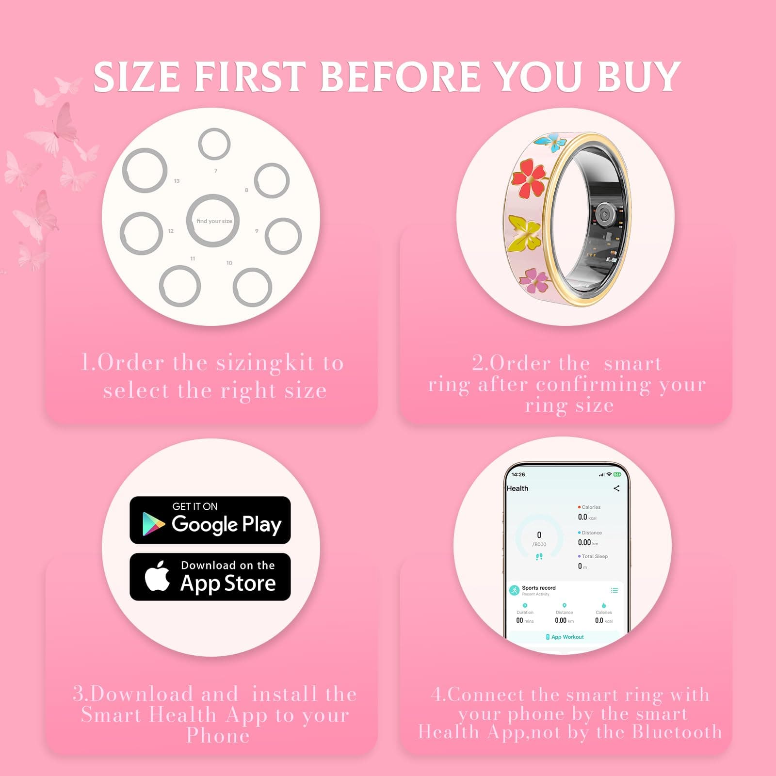 UouNeaCo Elegante anillo inteligente para mujer – Bild 5