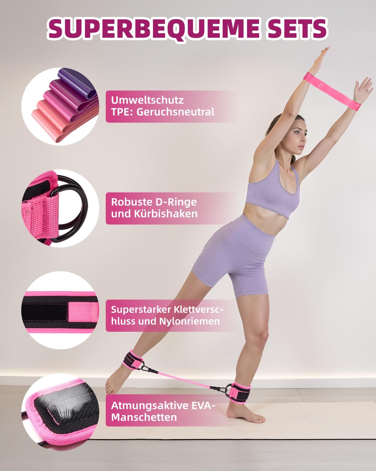 Mexlyca Set di Elastici Fitness, 12 Pezzi – Bild 7