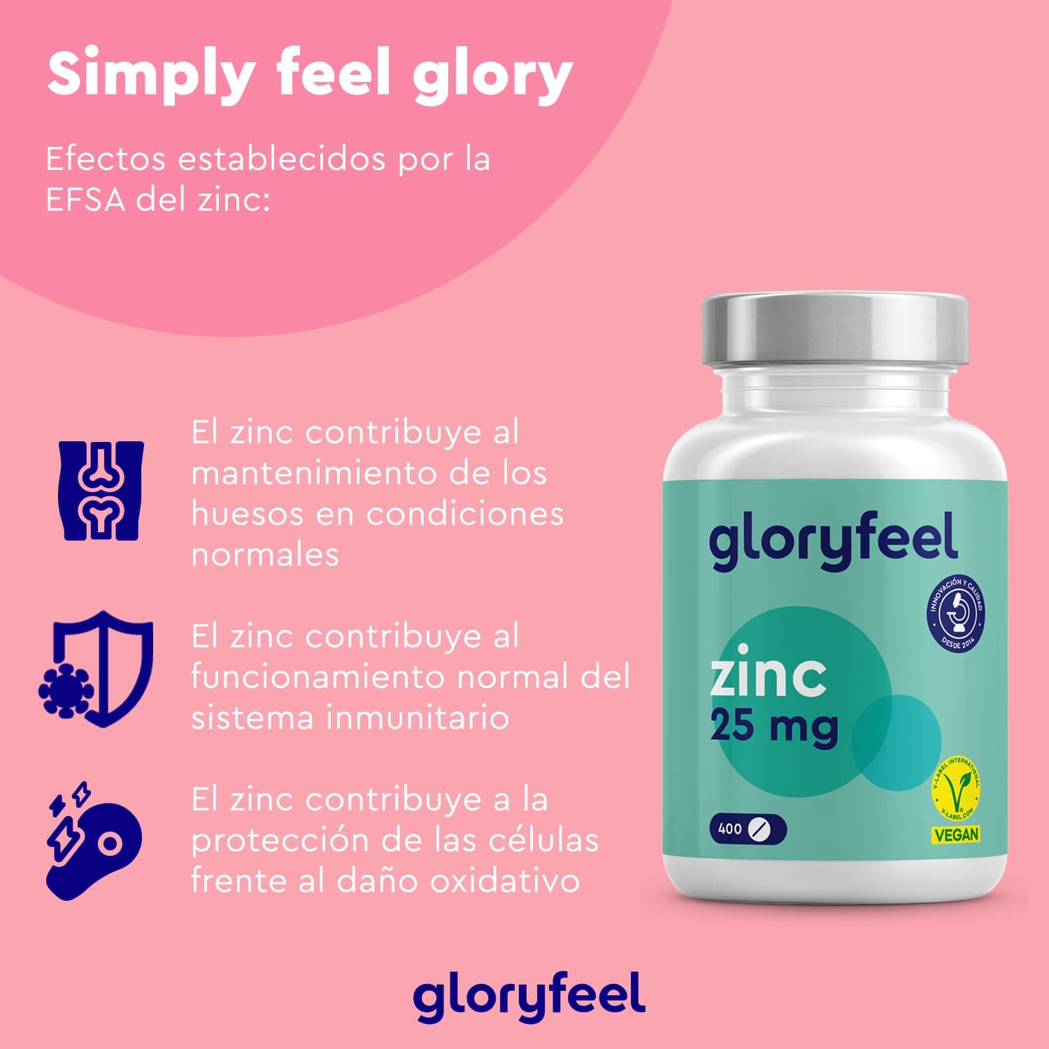 Gloryfeel Zinc 25mg – Bild 4