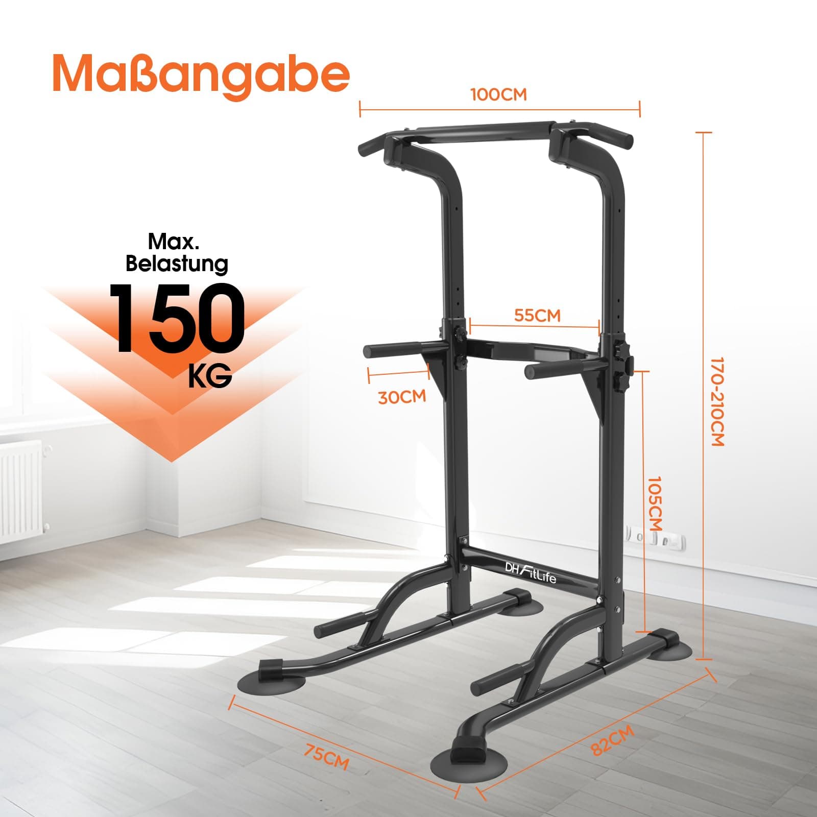 DH FitLife Power Tower Dip Station – Bild 7