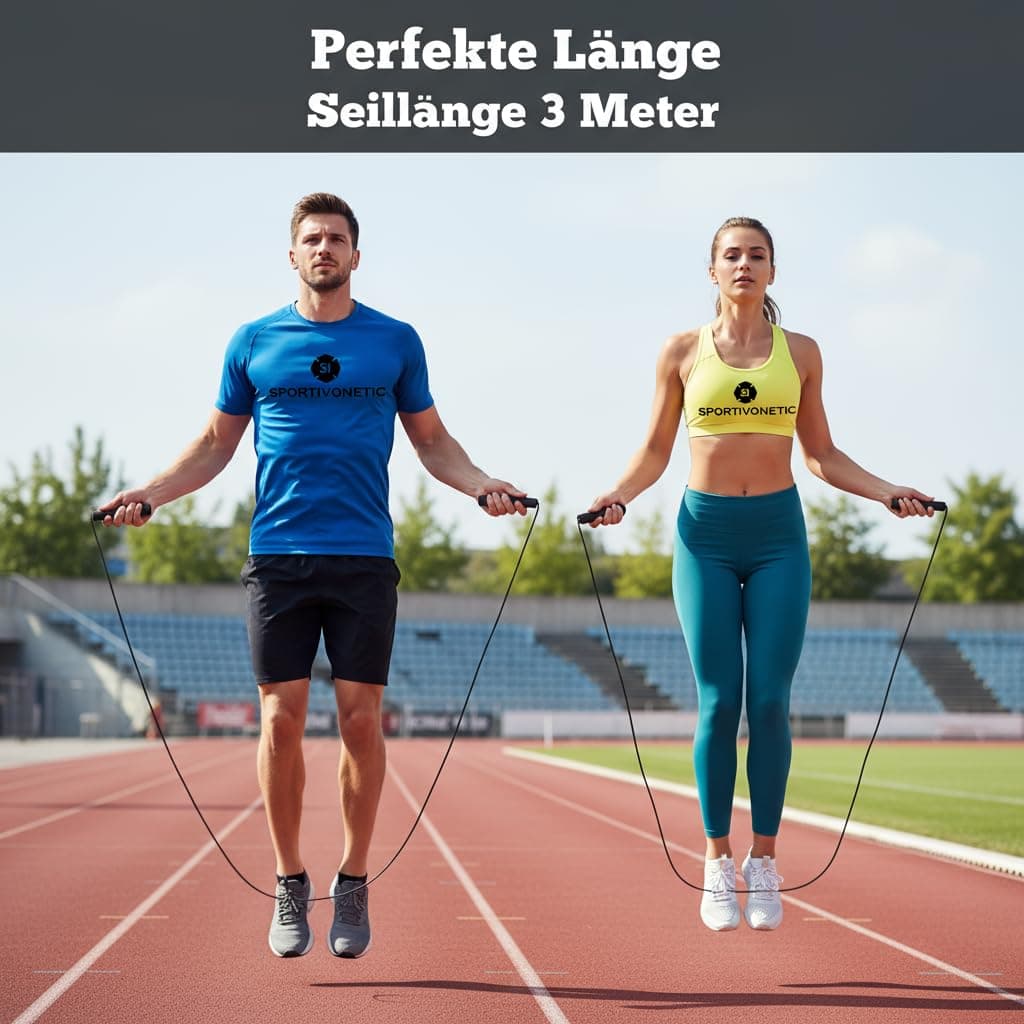 SPORTIVONETIC® Springseil für Erwachsene & Kinder – Bild 4