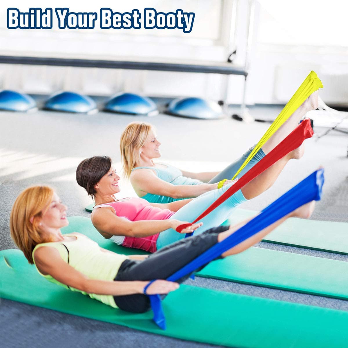 HAIBEI Resistance Bands Set Stretch Band Elastic Exercise – Bild 4