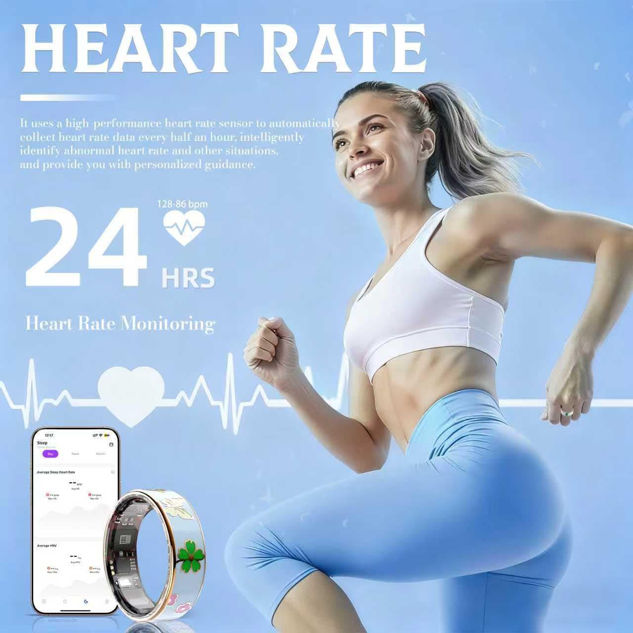 UouNeaCo Bague Connectée Élégante pour Femme Homme – Bild 8
