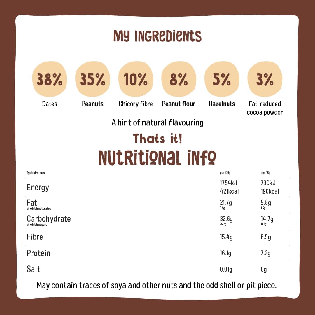 Nakd Cocoa Hazelnut Protein Bar - Vegan - Gluten Free - Healthy Snack, 45g – Bild 5
