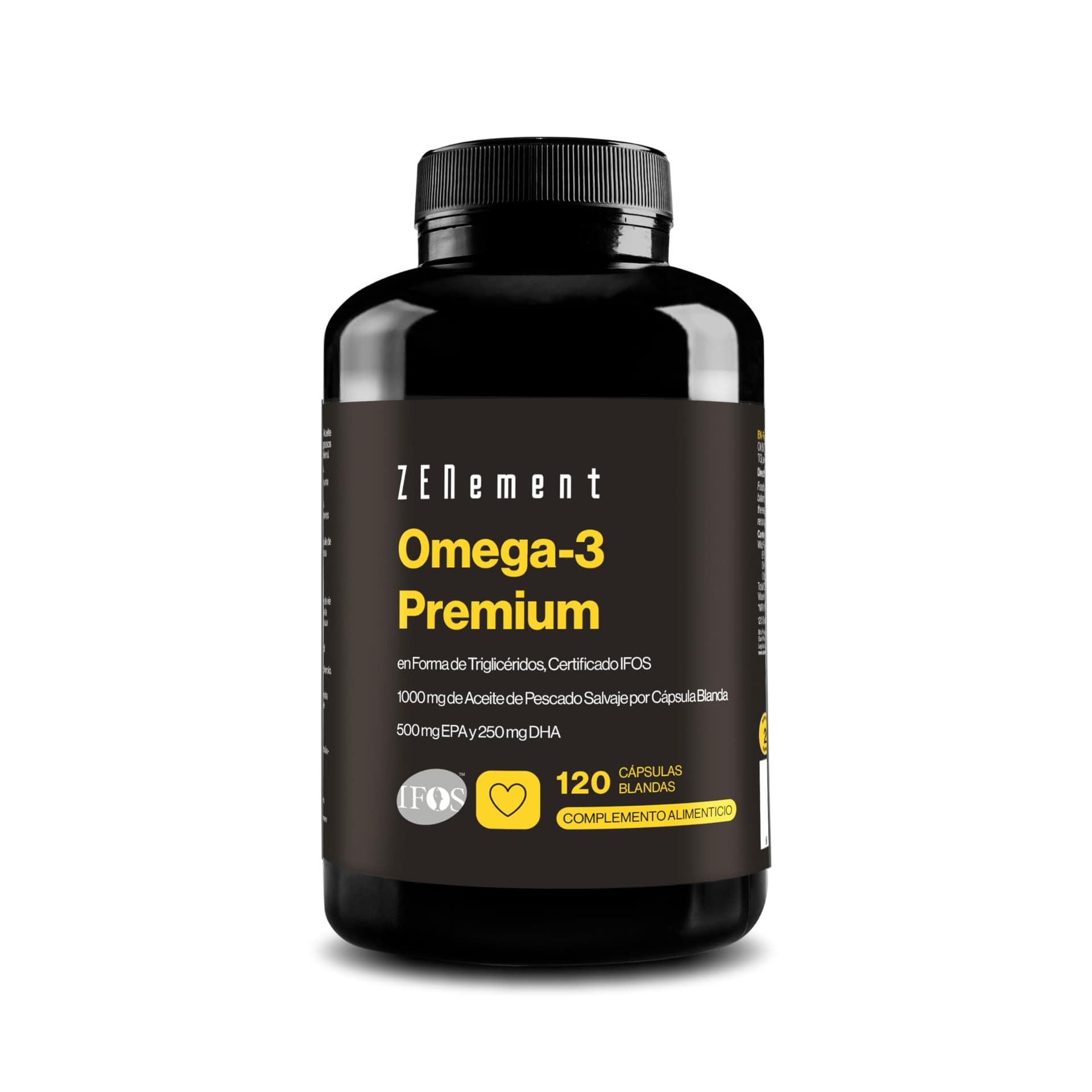 Zenement Premium Omega 3 IFOS Triglicéridos para Óptima Absorción – 1000 mg