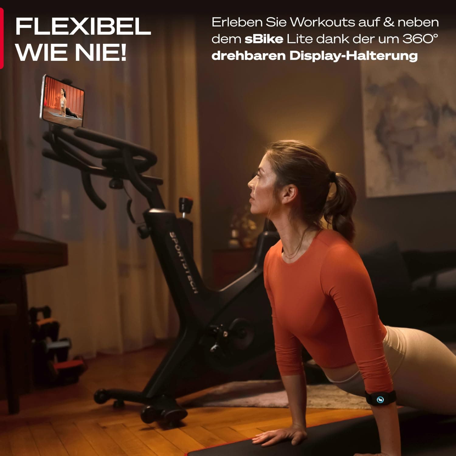 Sportstech sBike Lite Premium Heimtrainer Fahrrad Ergometer Speedbike, mit 16,5 kg – Bild 8
