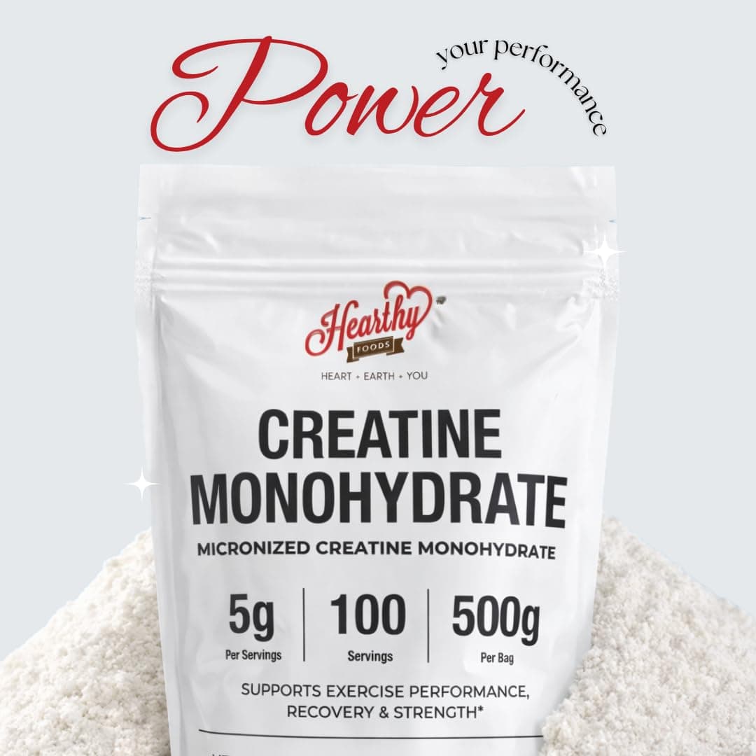 HEARTHY FOODS Creatine Monohydrate Micronized Powder 500G – Bild 7