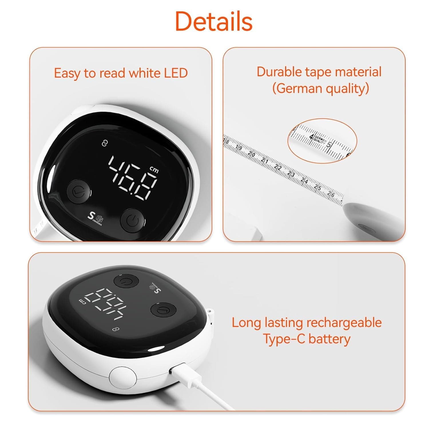 LUODIRGB Fitdays Smart Body Tape Measure – Bild 2