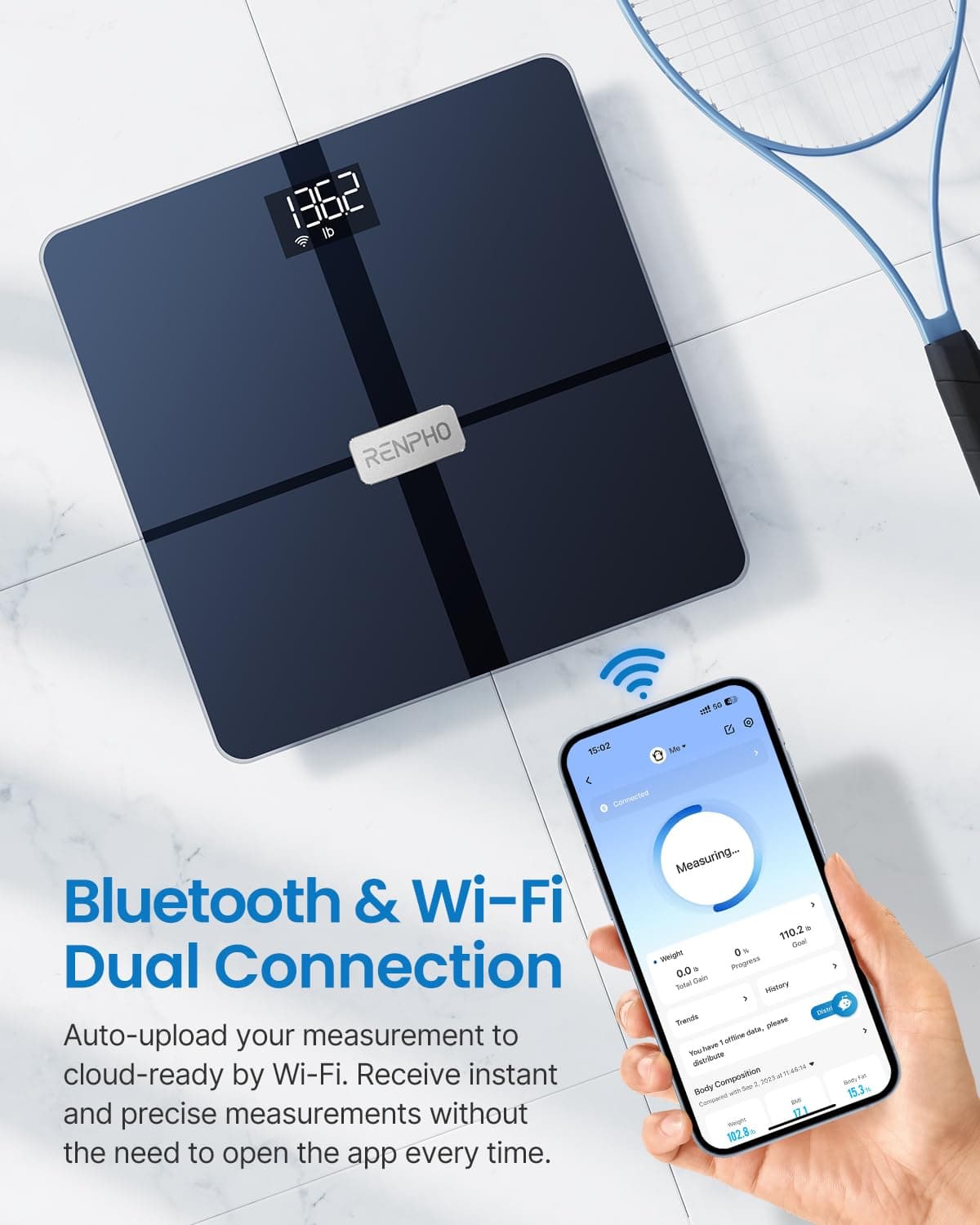RENPHO Wi-Fi lichaamssamenstellingsweegschaal – Bild 3