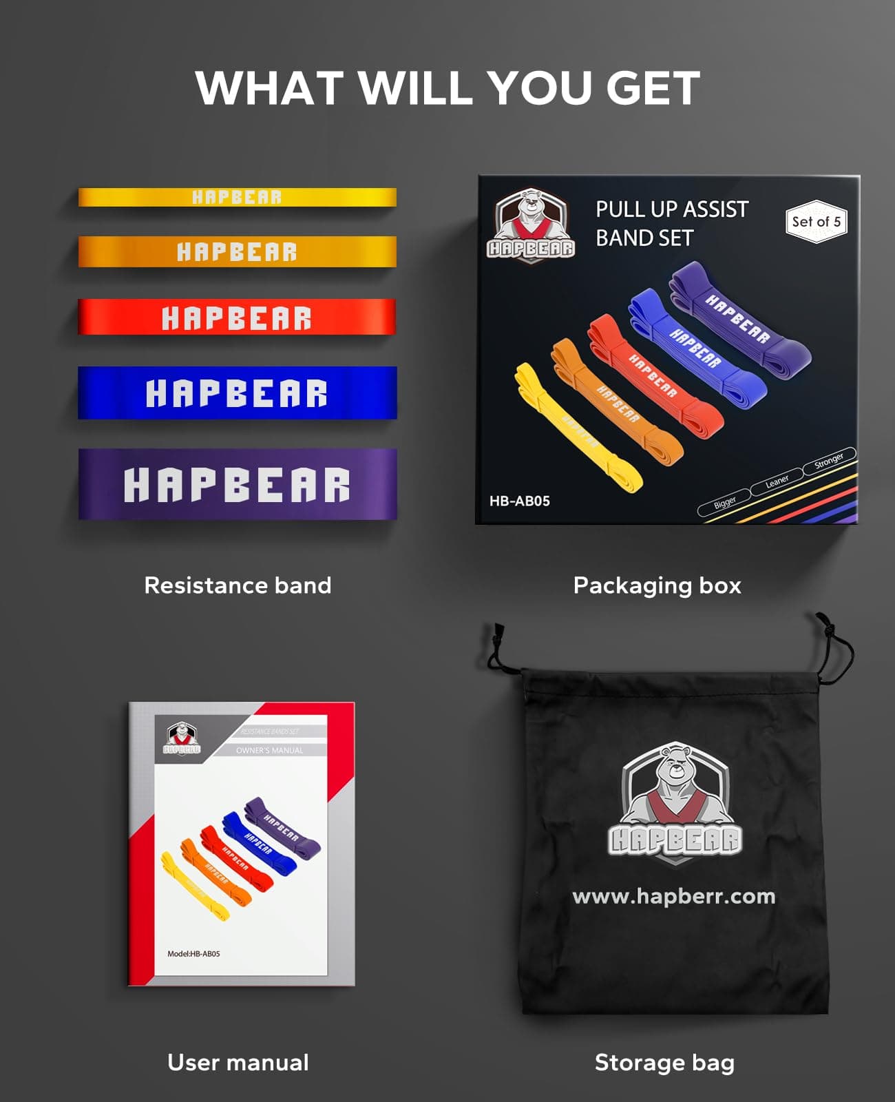 HAPBEAR Pull Up Assistance Bands – Bild 7