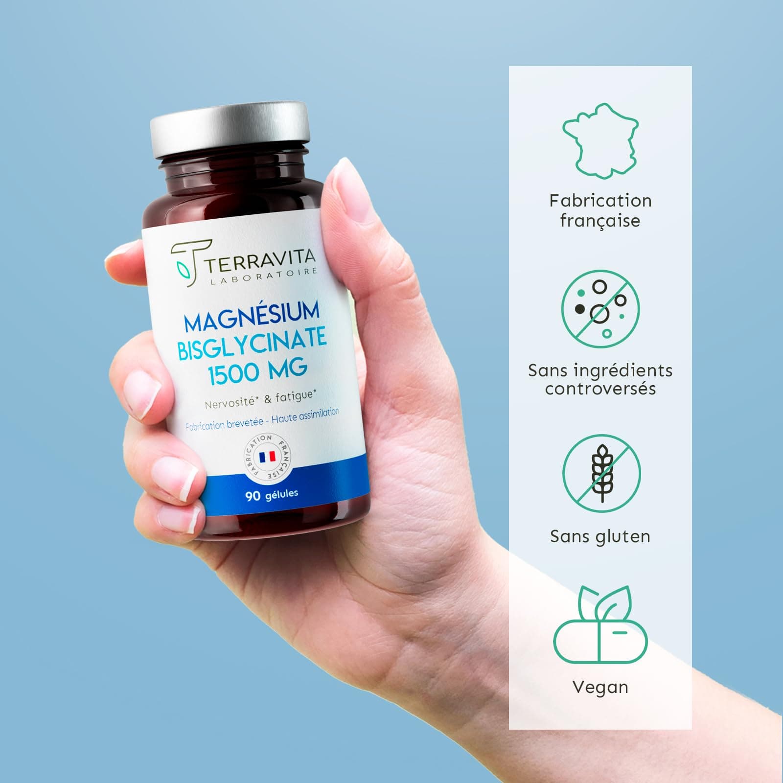 Terravita MAGNÉSIUM BISGLYCINATE + Vitamine B6 – Bild 5