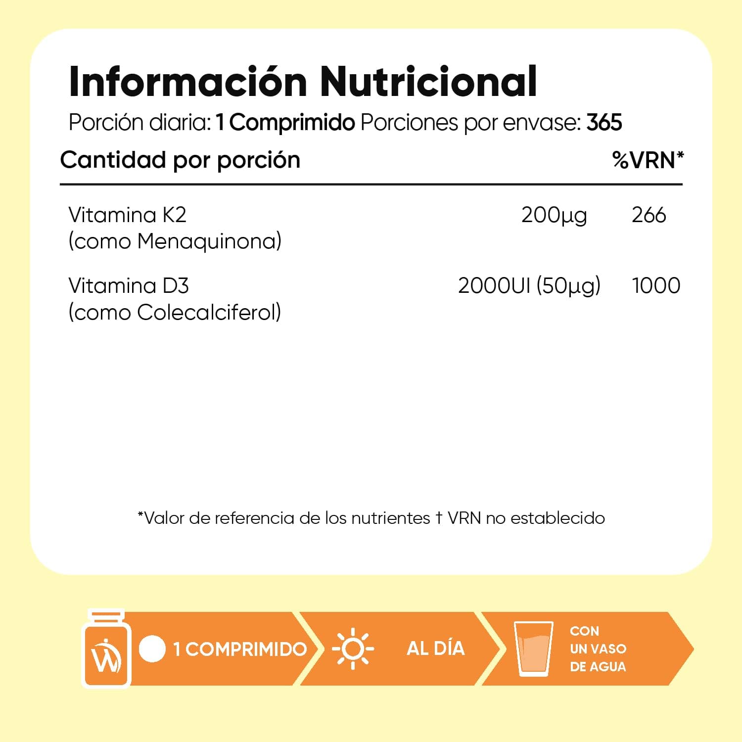 WeightWorld Vitamin D3 K2 2000 IE - 365 Tabletten – Bild 4