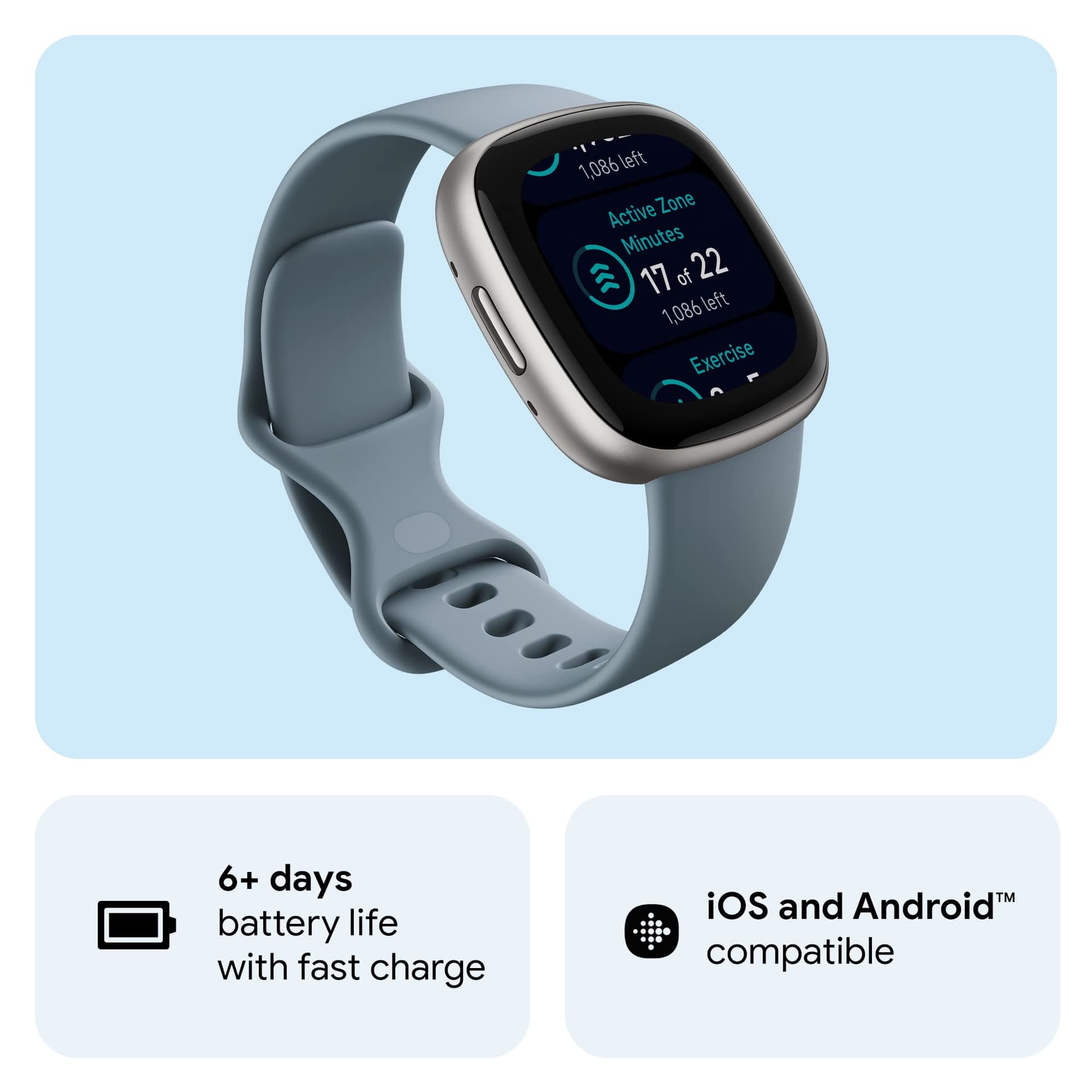 Fitbit Google Fitbit Versa 4 Fitness Smartwatch with Daily – Bild 7