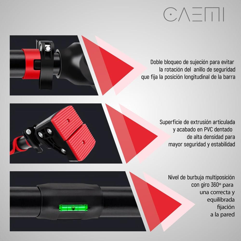 Caemi Barra dominadas pared ajustable 72-110 cm, hasta 200 kg – Bild 3
