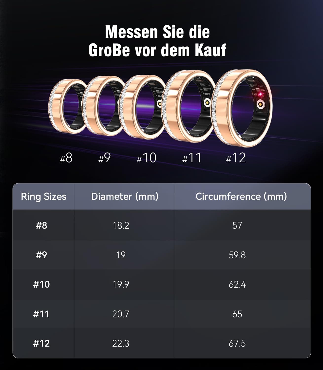 XSWCCJJ 10. Gen Diamant Smart Ring und Kabelloses – Bild 8