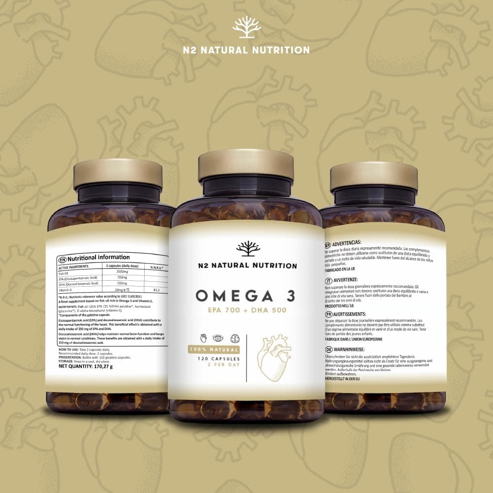 N2 Natural Nutrition Omega 3 Olio di Pesce 2000 mg – Bild 6